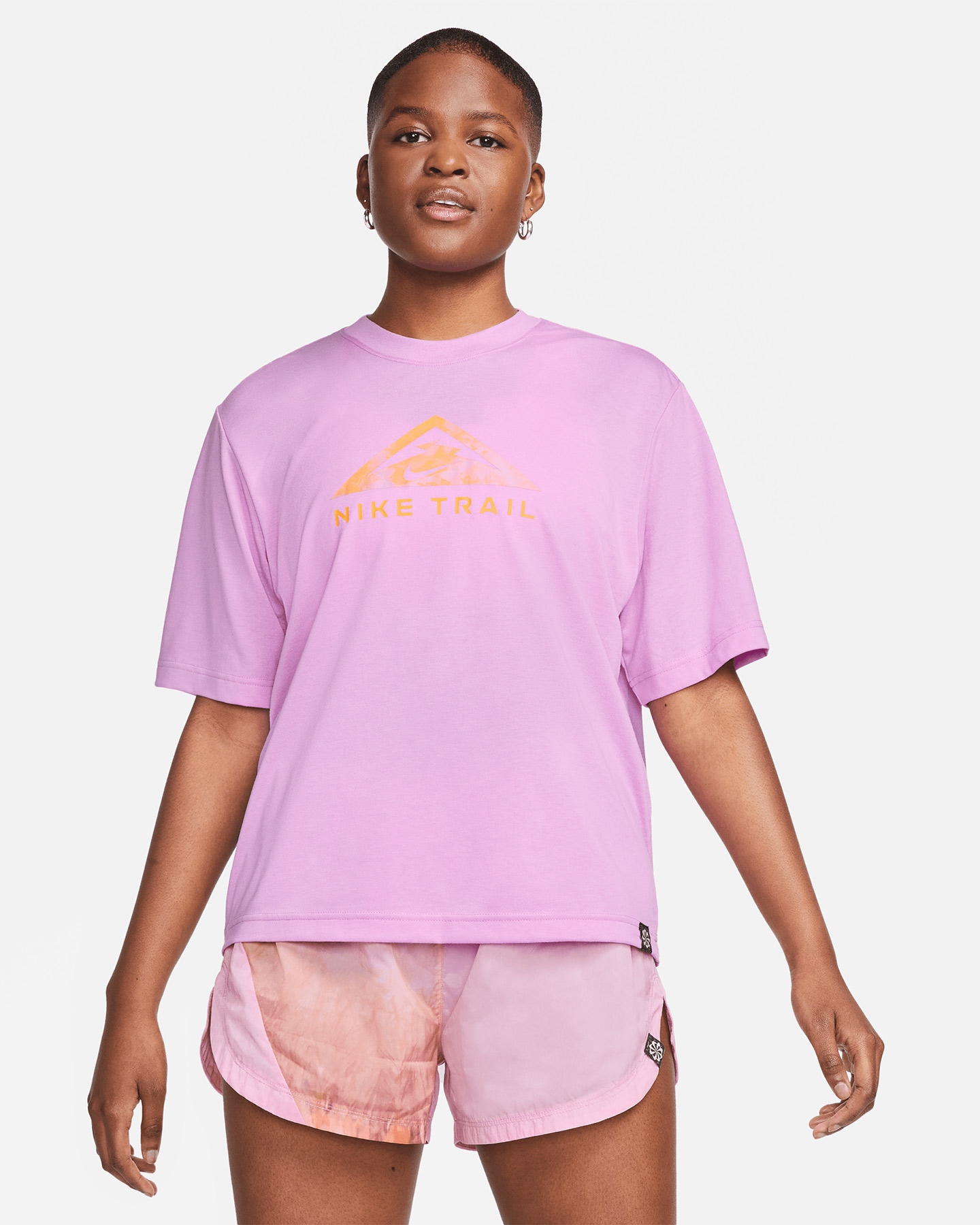 T-shirt running NIKE DRI FIT TRAIL W - Viola - 0 | Cisalfa Sport