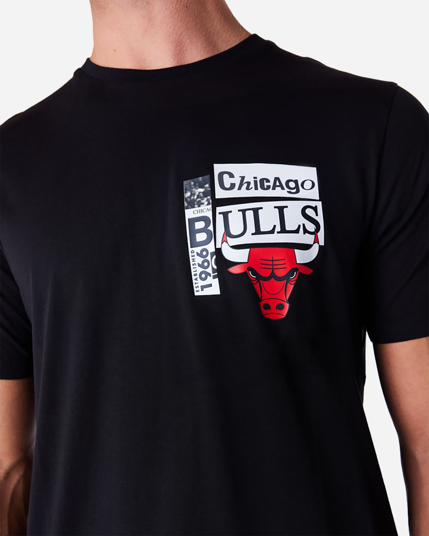 T shirt nba NEW ERA NEWSPAPER BULLS M - Nero - 3 | Cisalfa Sport