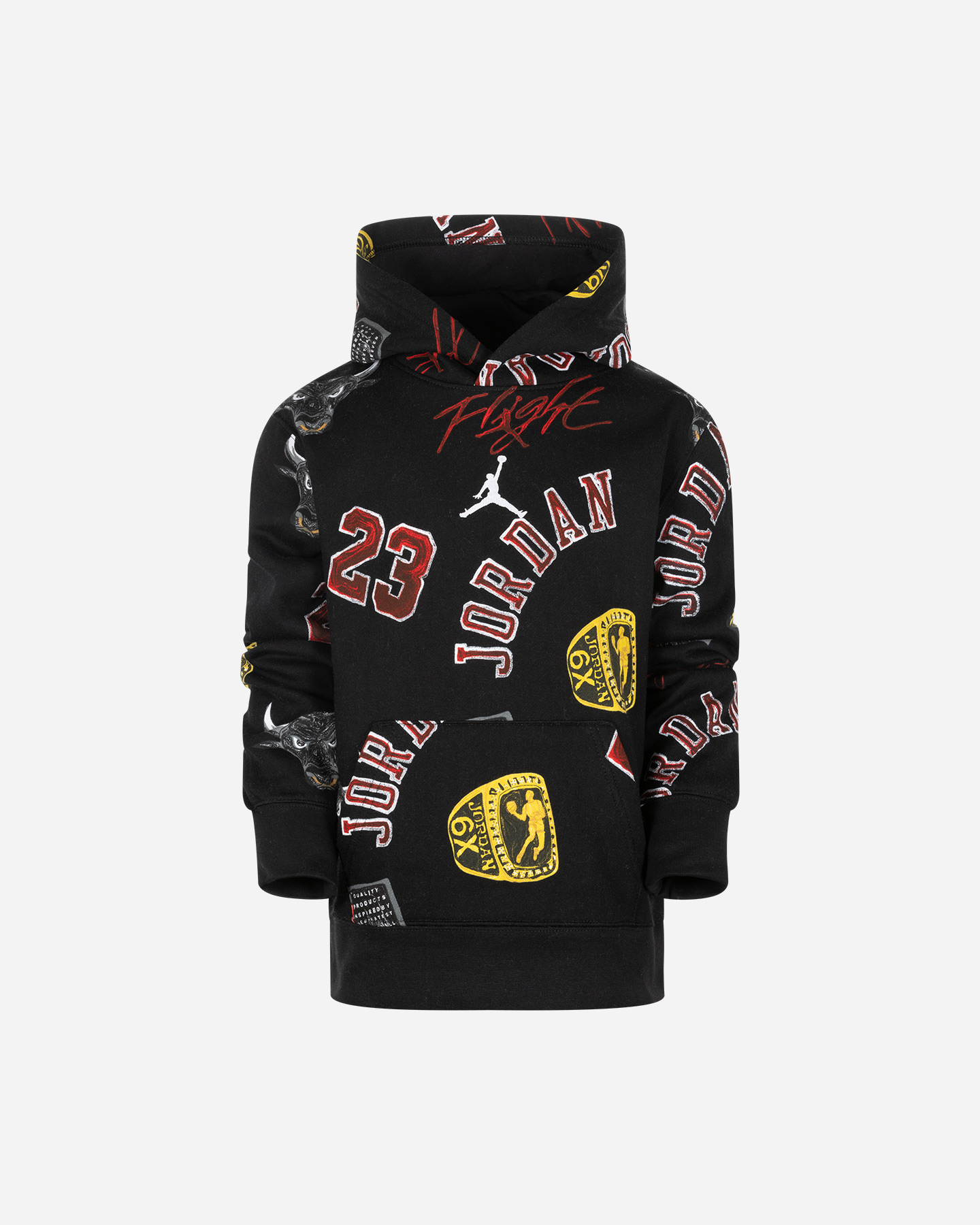 Felpa NIKE JORDAN ALL OVER PRINTED JR - Nero - 0 | Cisalfa Sport