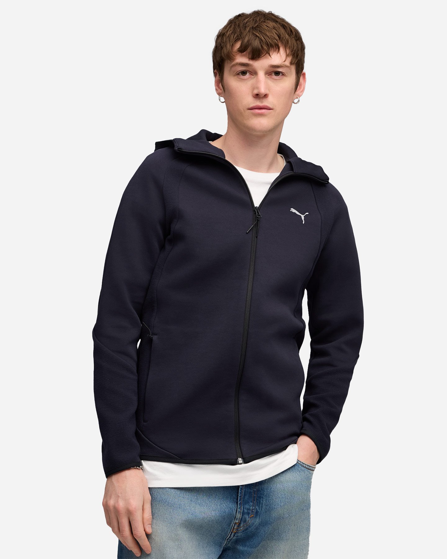 Felpa PUMA EVOSTRIPE M - Blu Navy - 2 | Cisalfa Sport