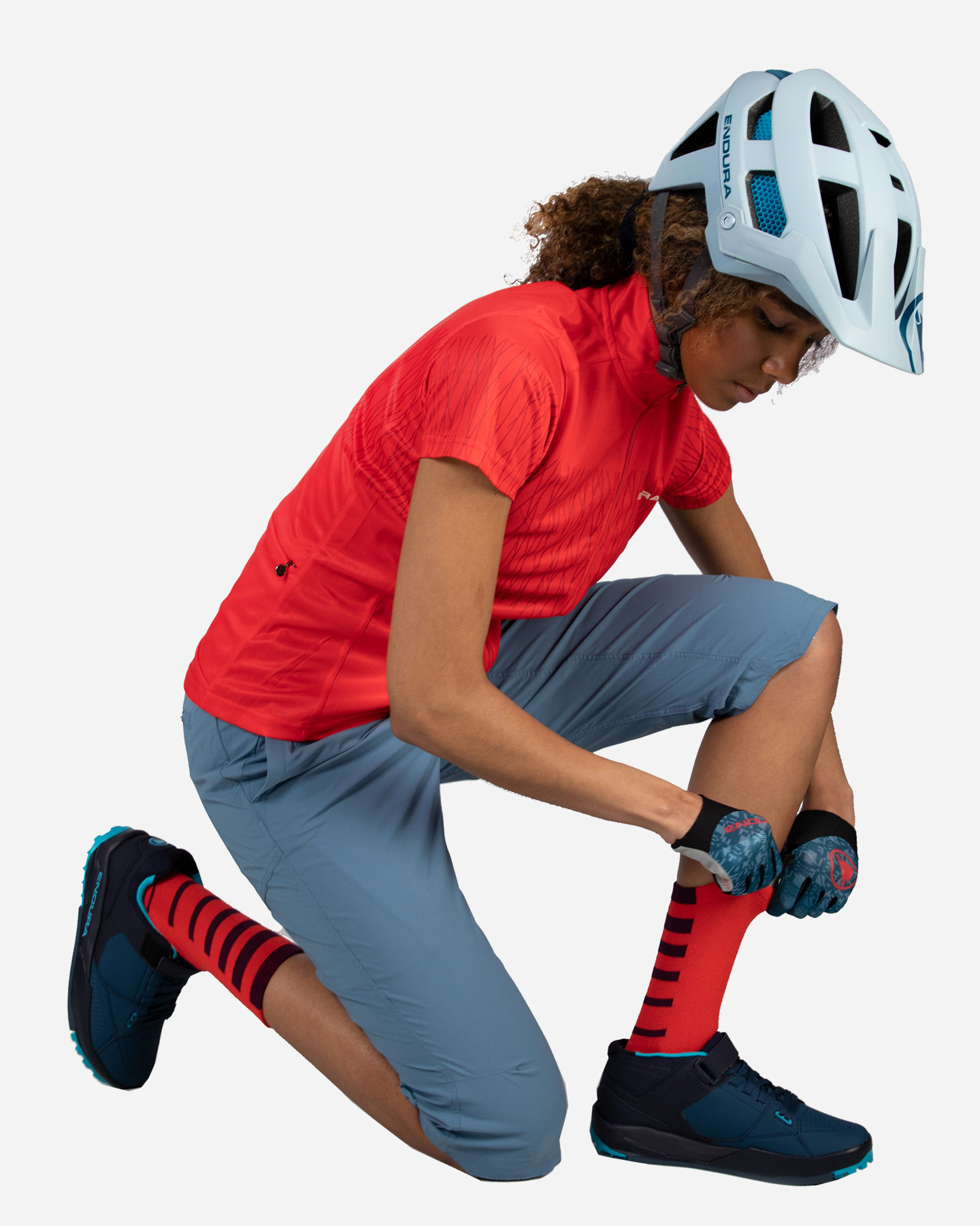 Maglia ciclismo ENDURA HUMMVEE RAY S/S W - Azzurro - 5 | Cisalfa Sport