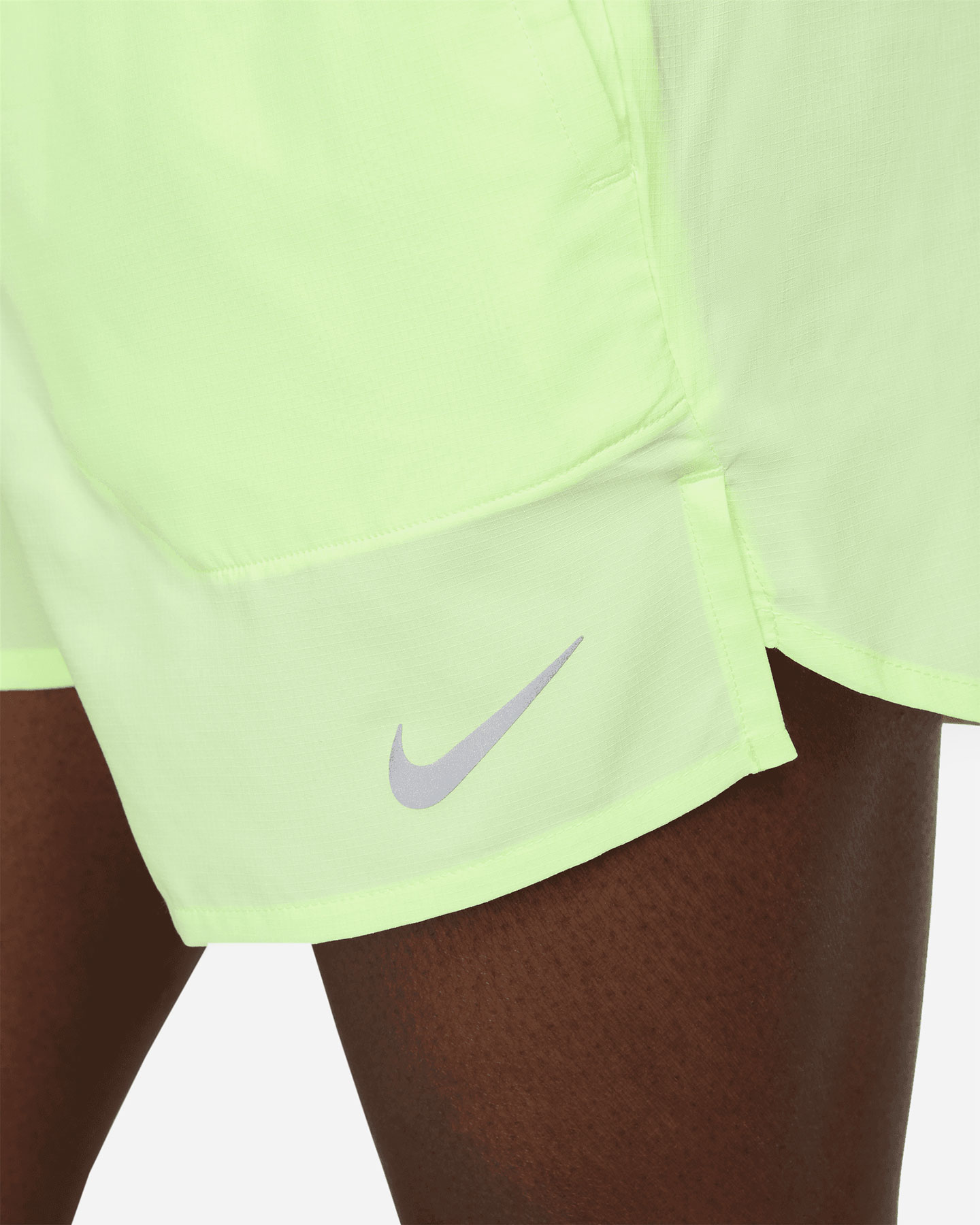 Short running NIKE STRIDE M - Giallo - 4 | Cisalfa Sport