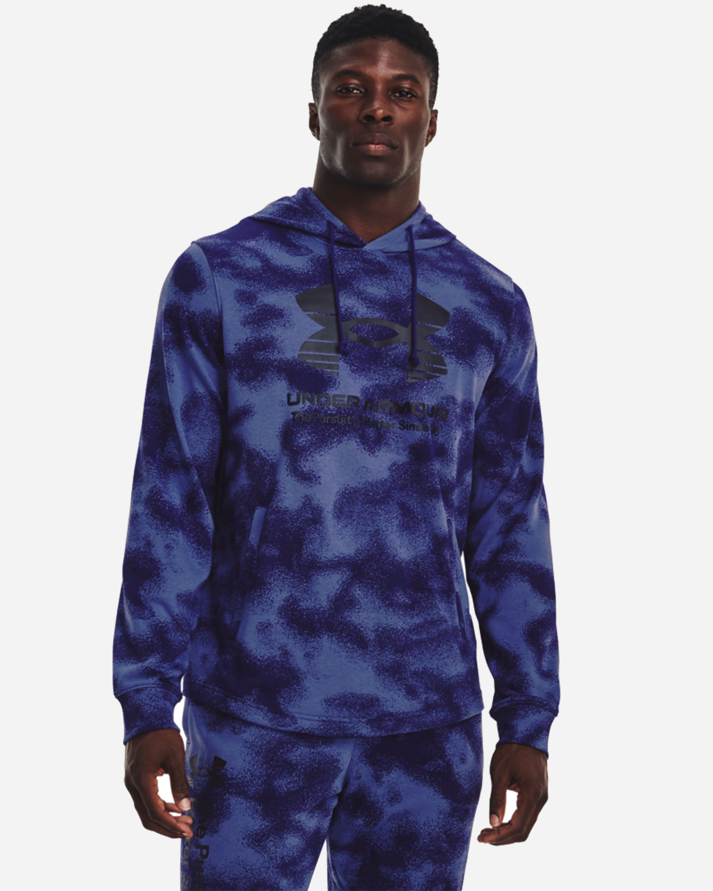 Felpa UNDER ARMOUR RIVAL NOVEL BIG LOGO M - Blu - 2 | Cisalfa Sport