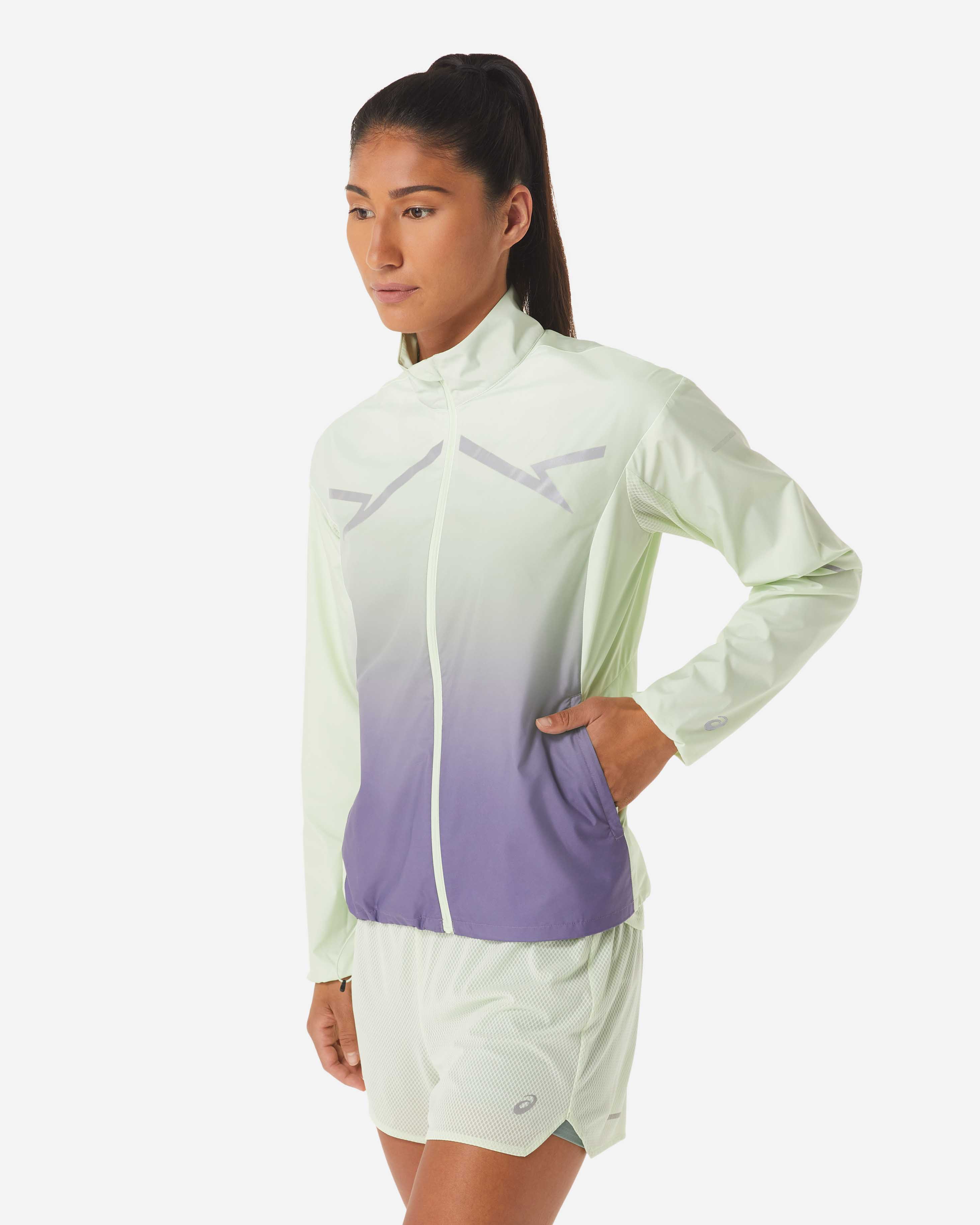 Giacca running ASICS LITE-SHOW W - Verde - 1 | Cisalfa Sport