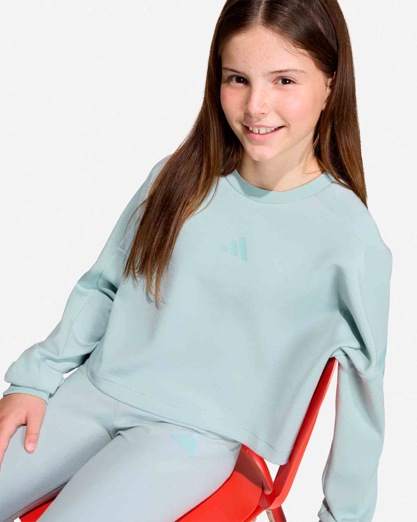 Felpa ADIDAS FUTURE ICONS 3STRIPES JR - Azzurro - 4 | Cisalfa Sport