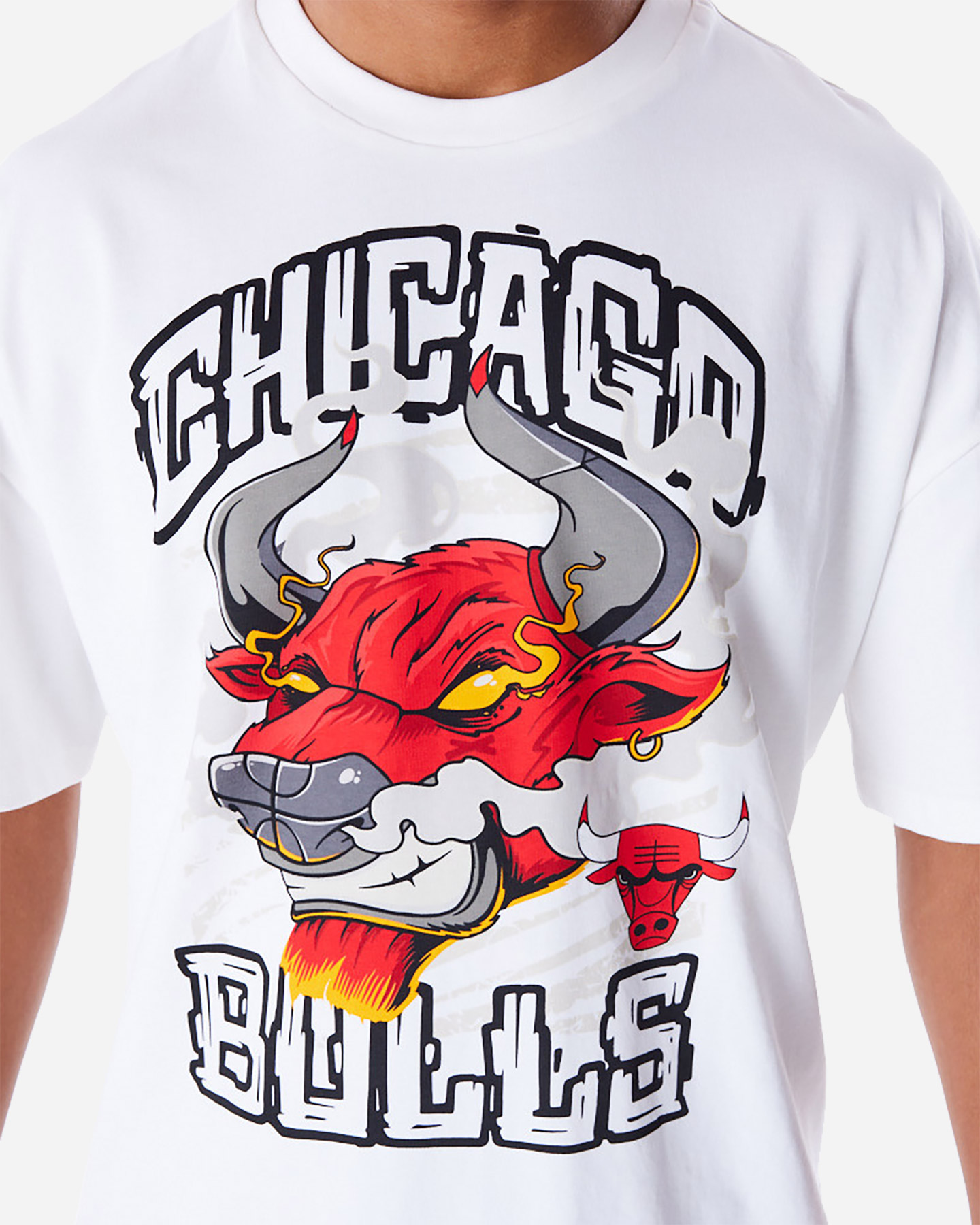 Abbigliamento basket NEW ERA DROP SHOULDER BULLS M - Bianco - 2 | Cisalfa Sport