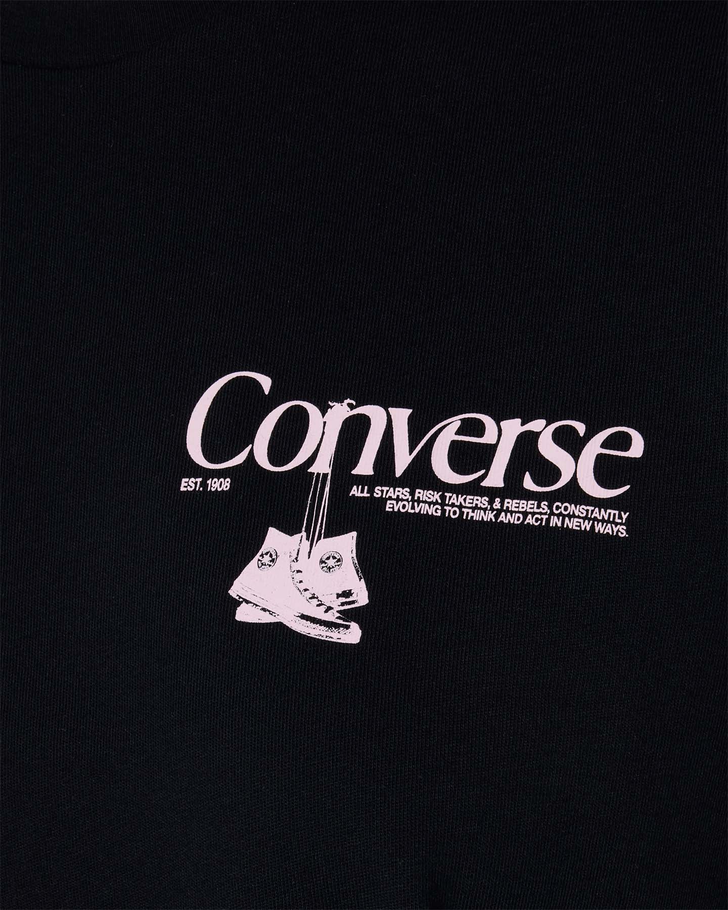 T-shirt CONVERSE LOGO BACK SHOES W - Nero - 2 | Cisalfa Sport