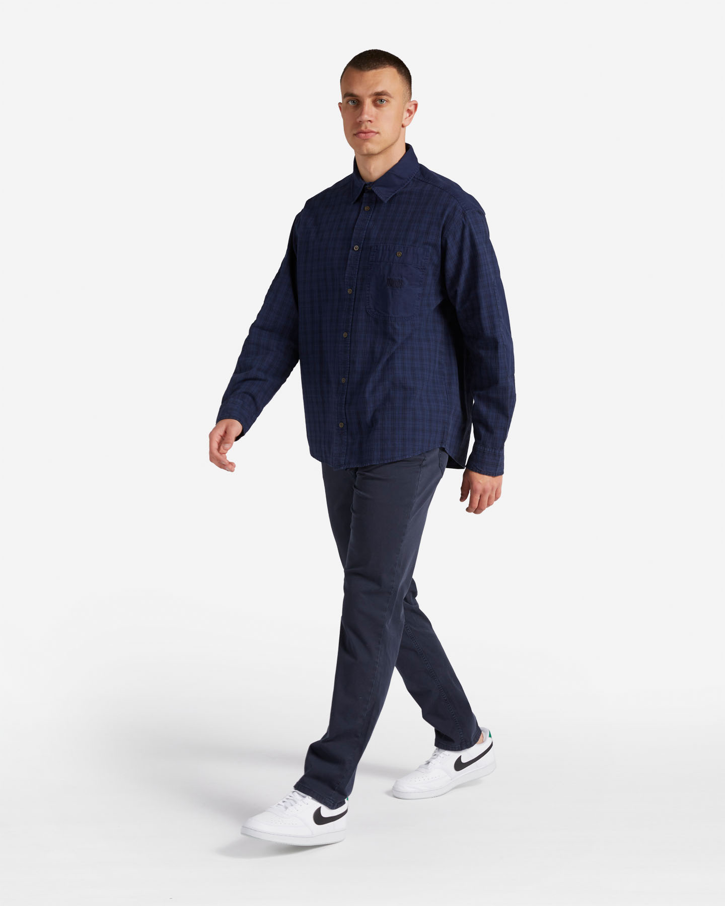 Camicia THINK PINK CHECK SHIRT M - Blu - 3 | Cisalfa Sport