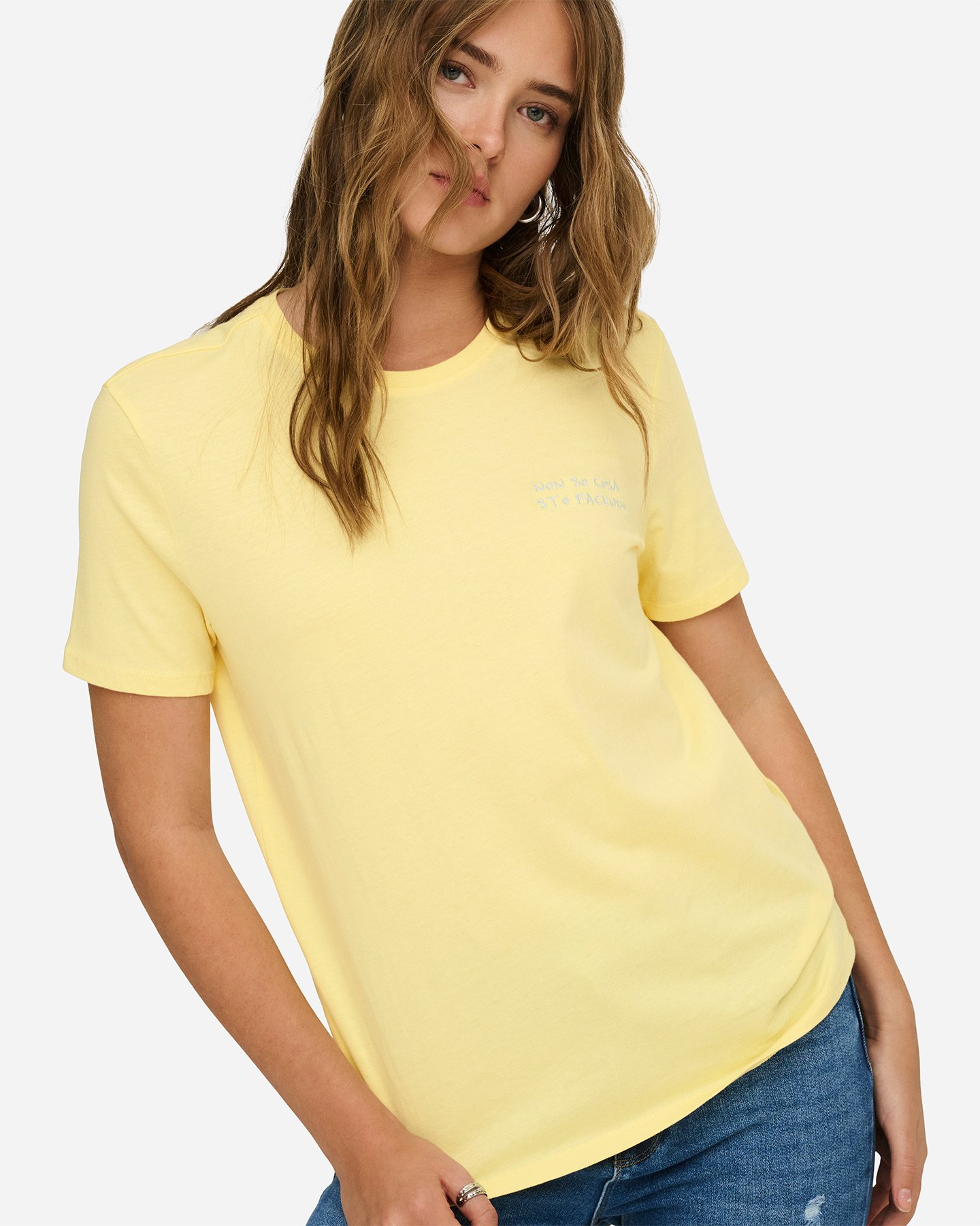 T-shirt ONLY MIRA W - Giallo - 4 | Cisalfa Sport