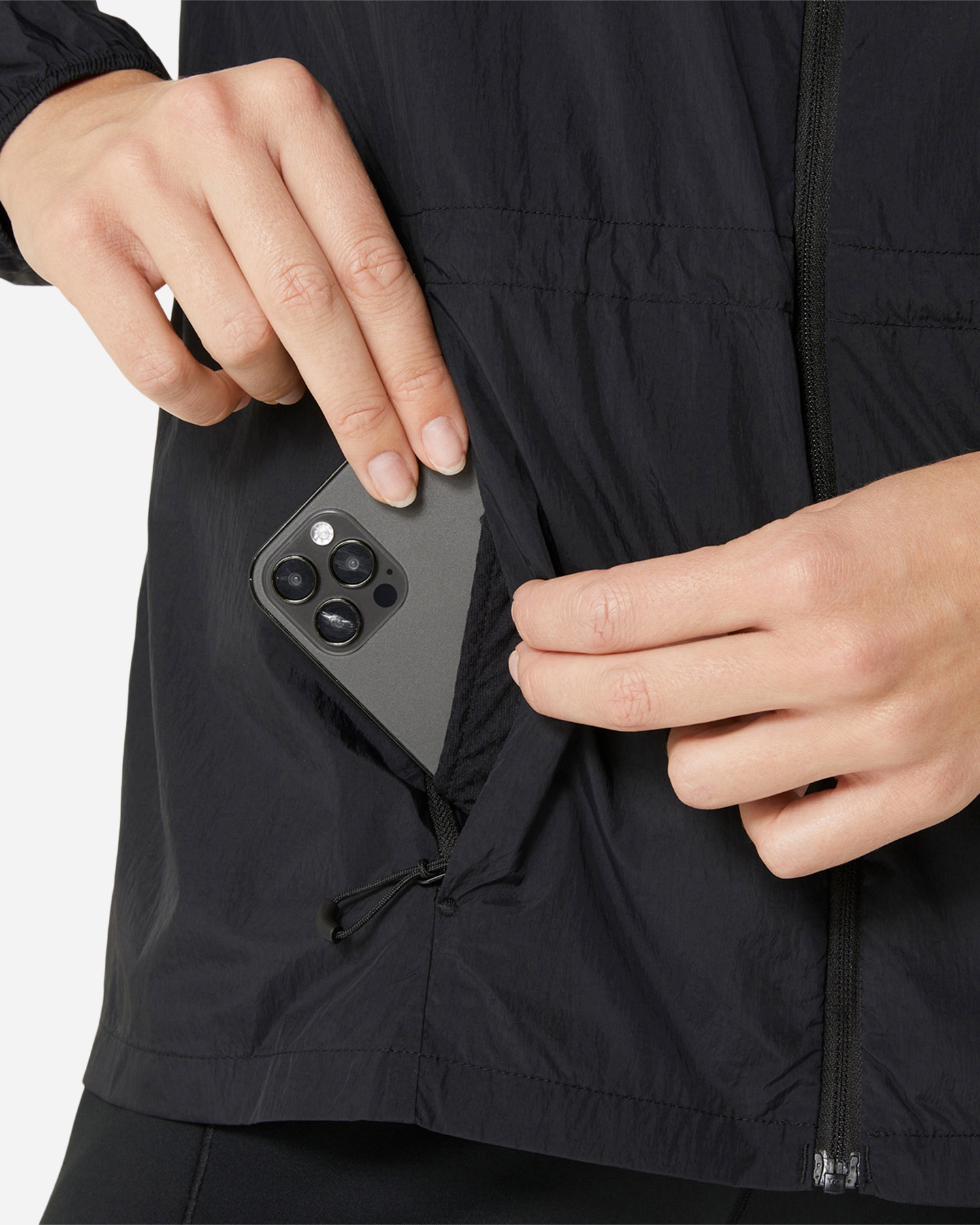 Giacca running ASICS ROAD PACKABLE W - Nero - 4 | Cisalfa Sport