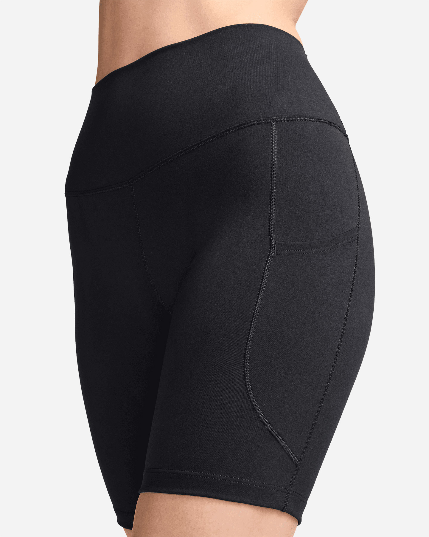 Short training NIKE DRI FIT 8IN HIGH RISE W - Nero - 5 | Cisalfa Sport