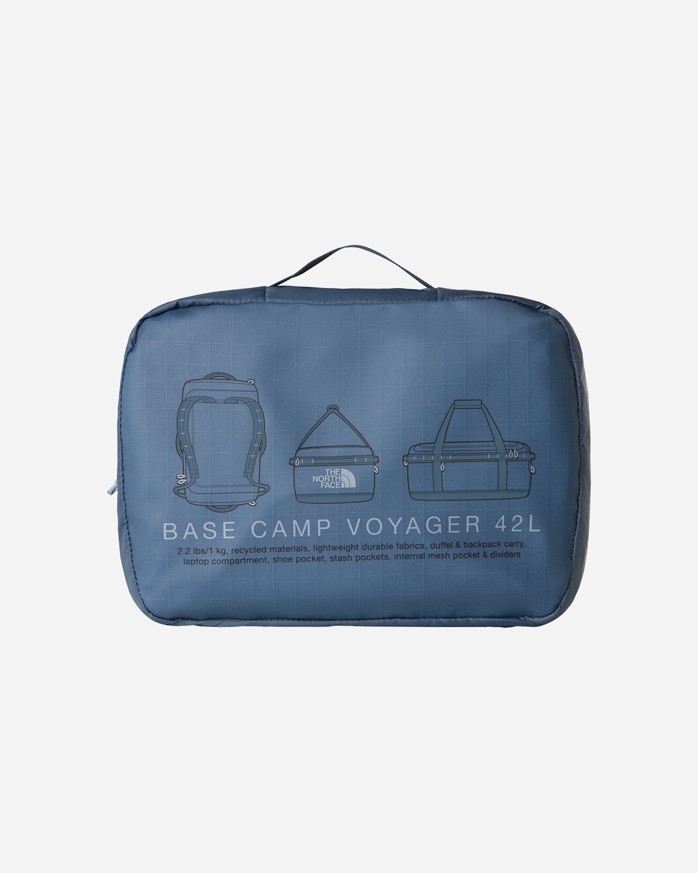 Borsa THE NORTH FACE BASE CAMP VOYAGER DUFFEL 42L  - Grigio - 4 | Cisalfa Sport