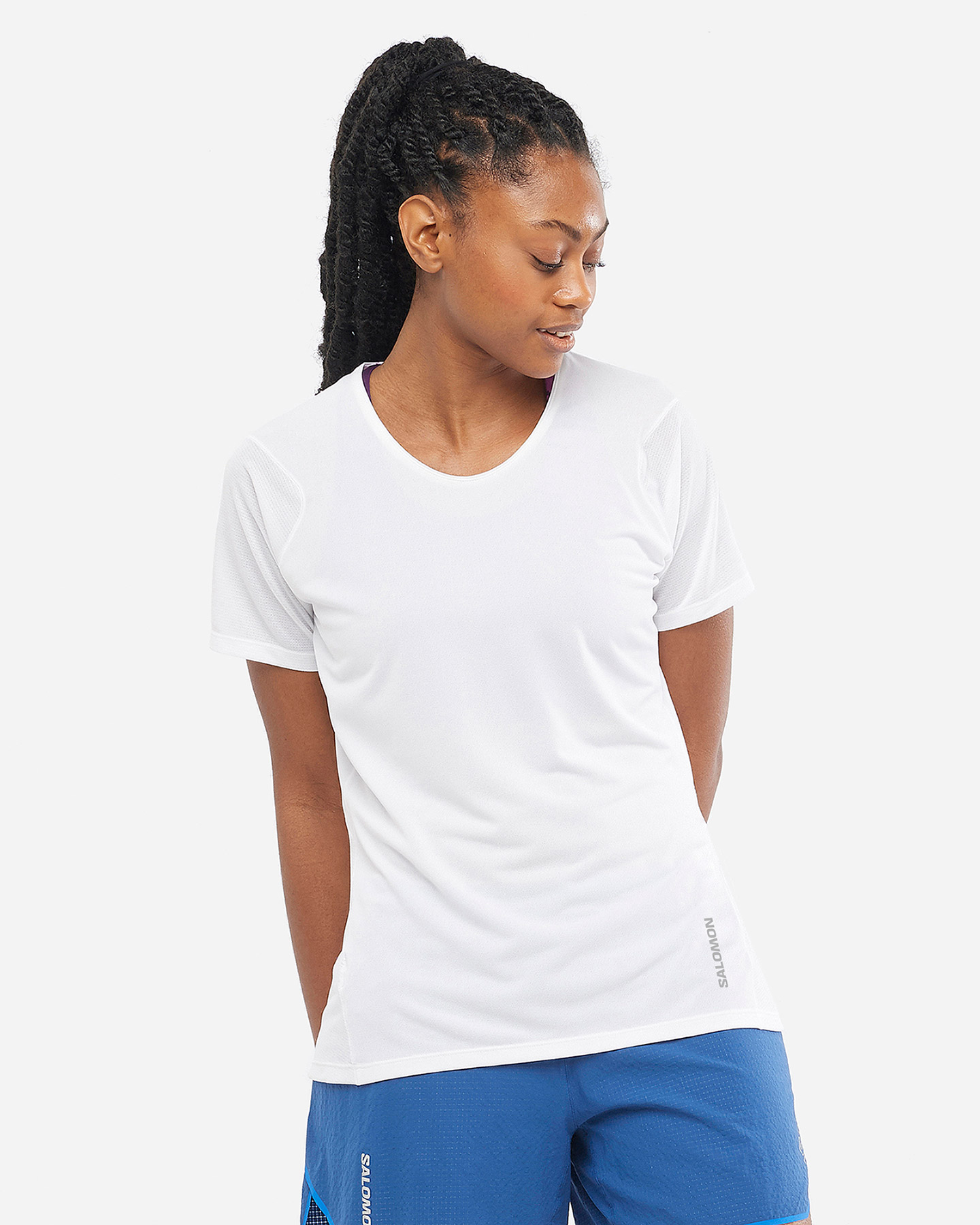T-shirt running SALOMON SENSE AERO W - Bianco - 1 | Cisalfa Sport