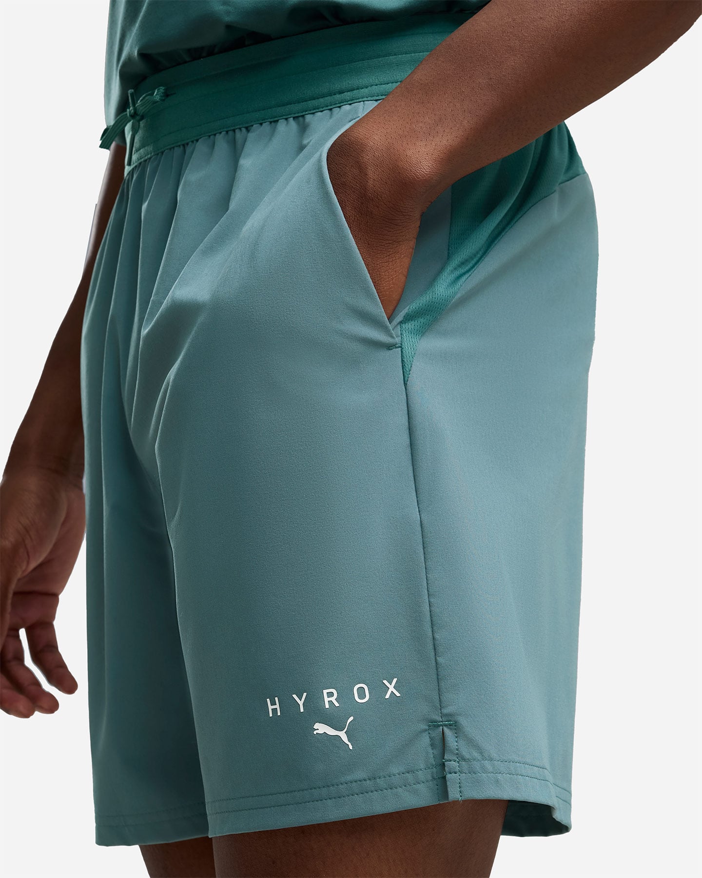 Pantalone training PUMA HYROX 7" PWRTRN M - Verde - 2 | Cisalfa Sport
