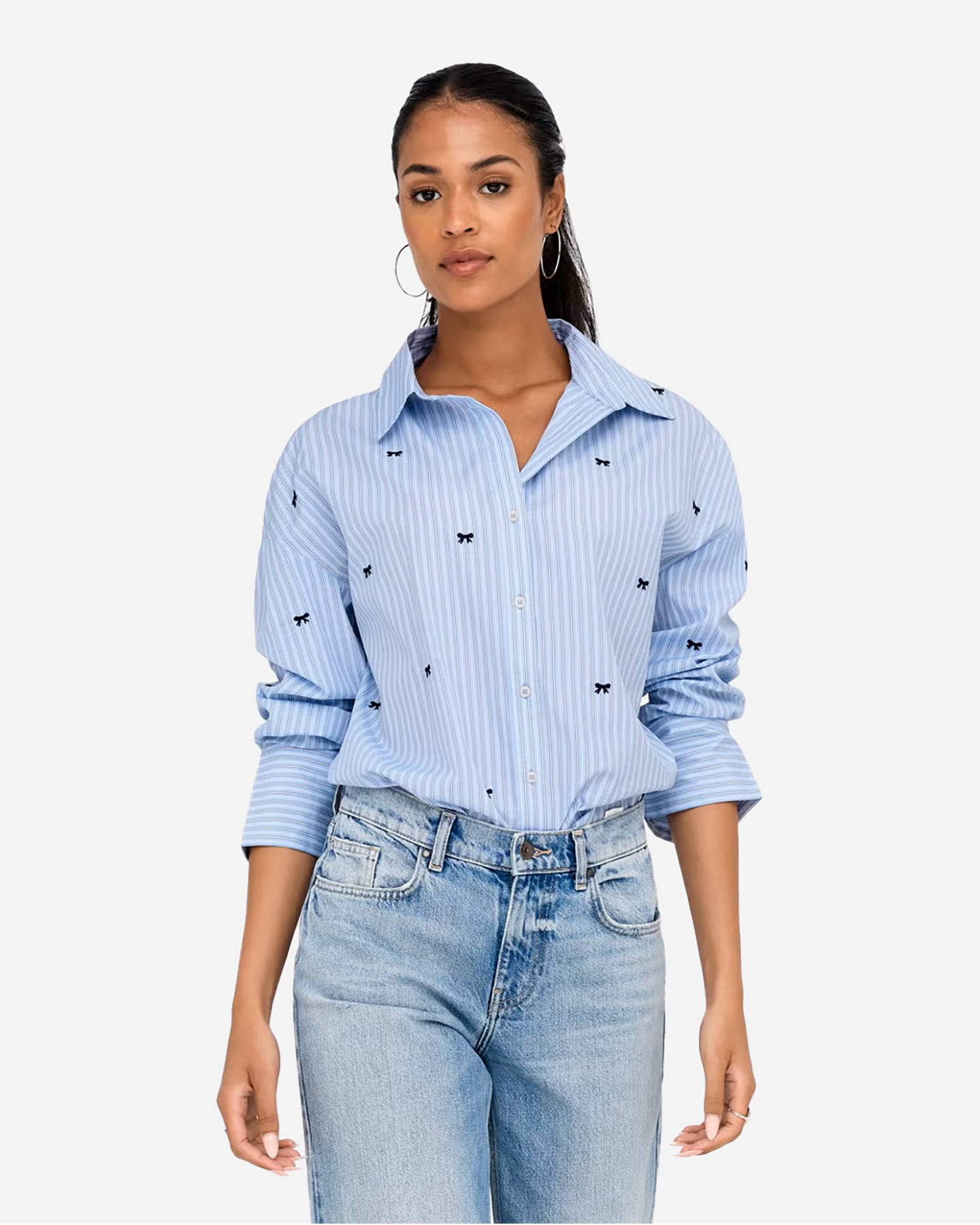 Camicia ONLY OREGON ZEIDI OVER STRIPE W - Bianco - 2 | Cisalfa Sport