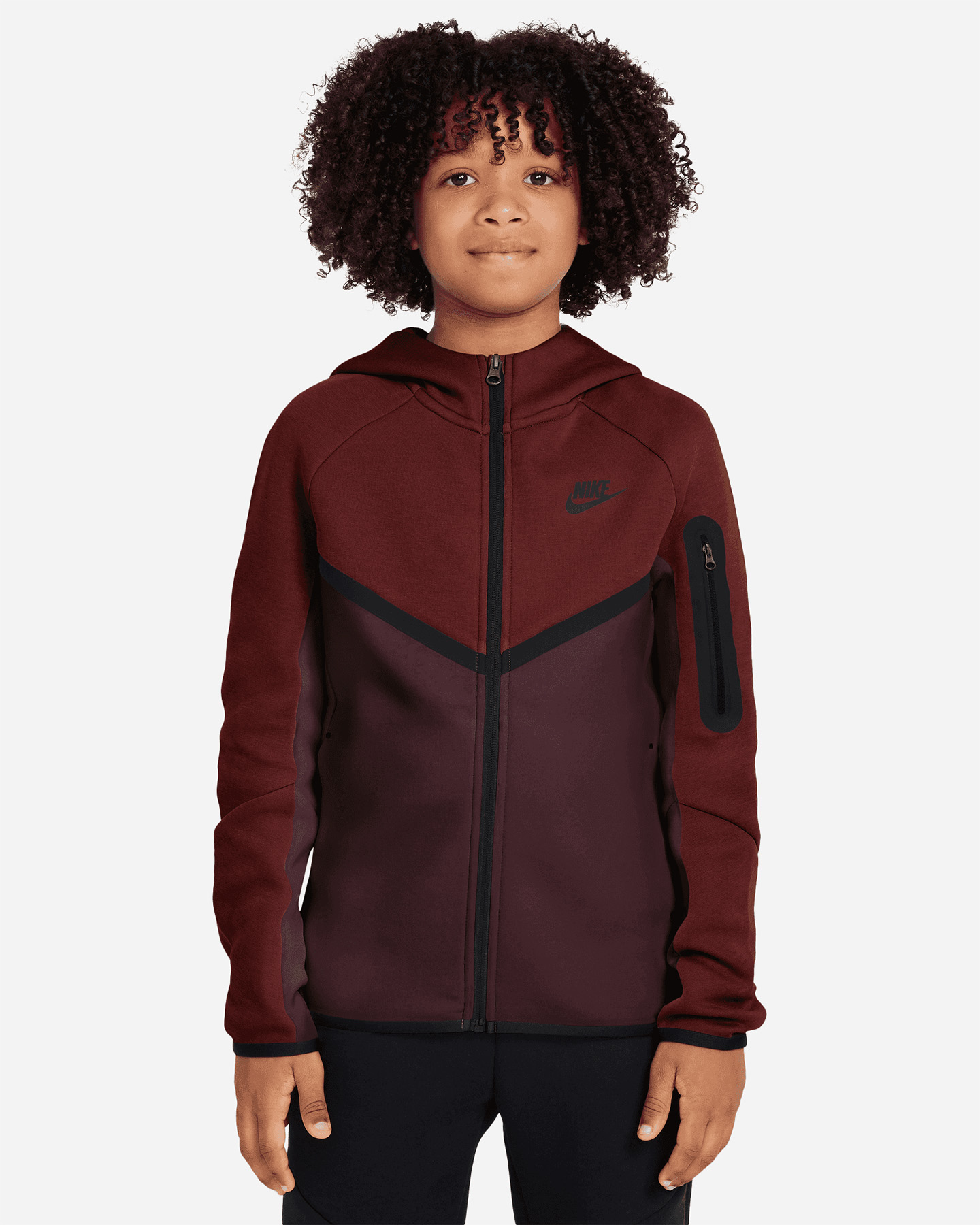 Felpa NIKE TECH FLEECE 6 JR - Rosso - 0 | Cisalfa Sport