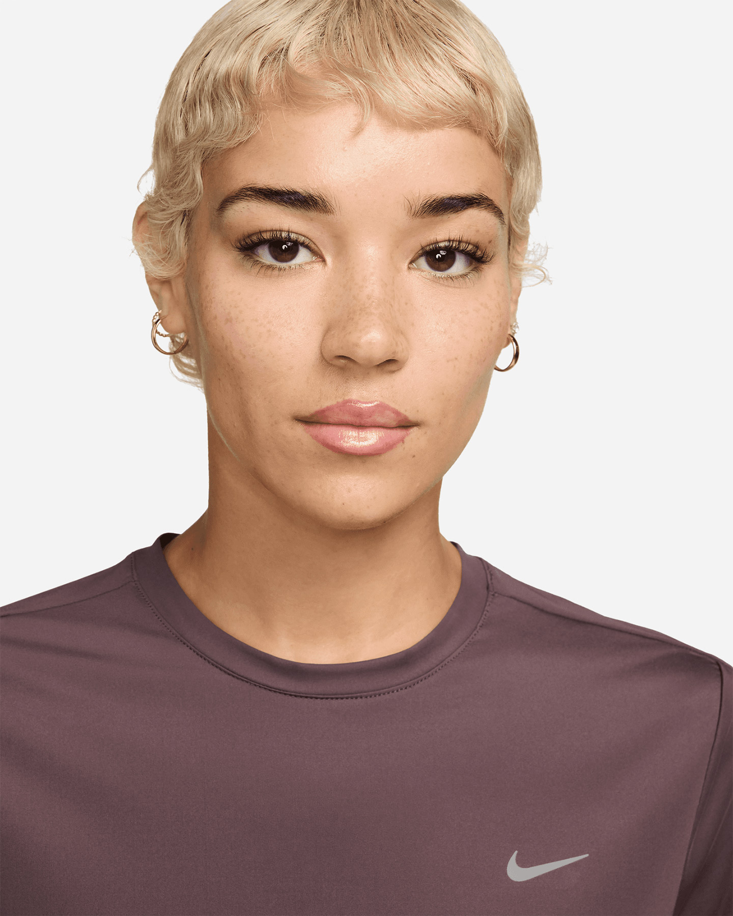 T-shirt running NIKE SWIFT W - Marrone - 2 | Cisalfa Sport