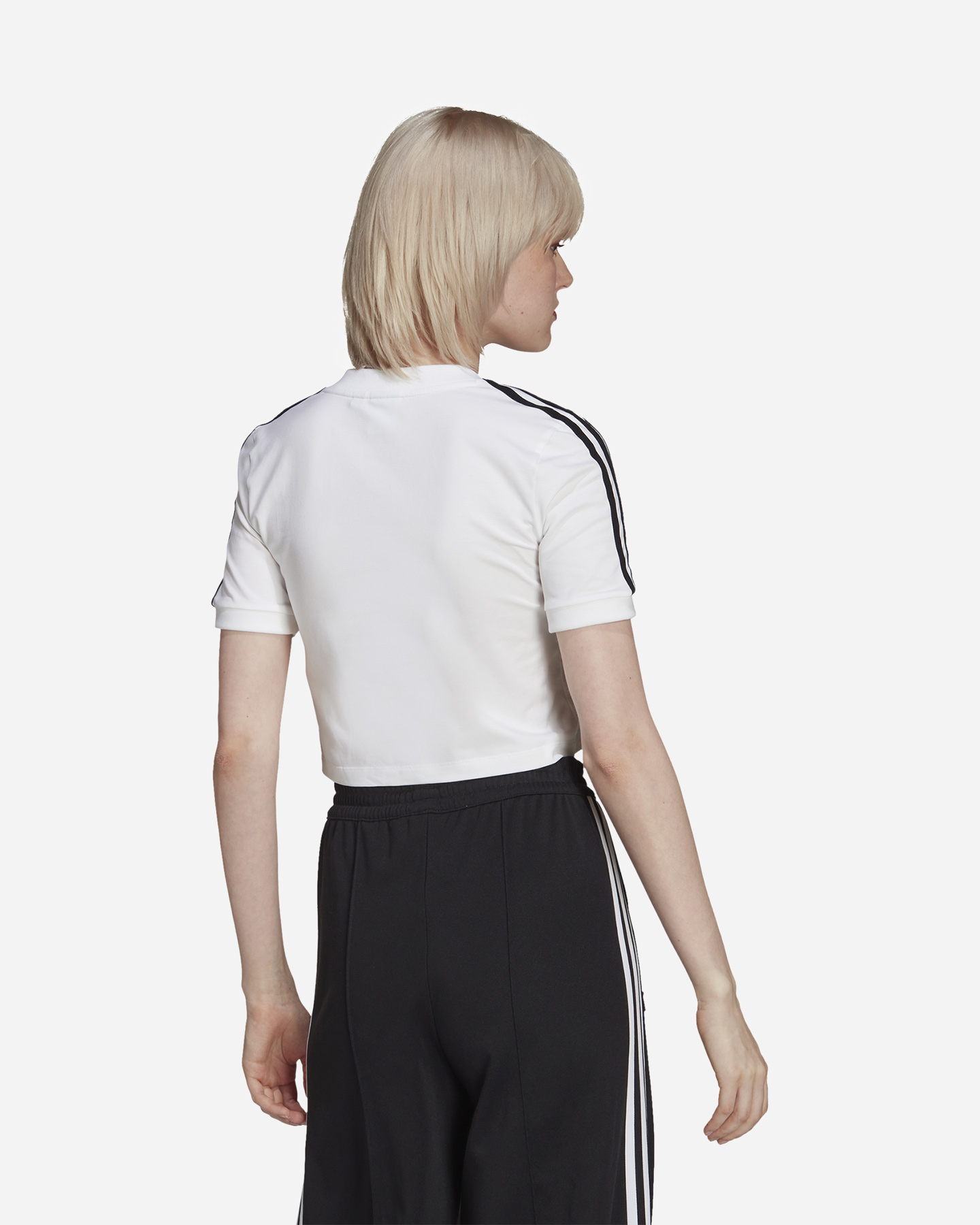 T-shirt ADIDAS ORIGINAL CROP 3STRIPES W - Bianco - 2 | Cisalfa Sport