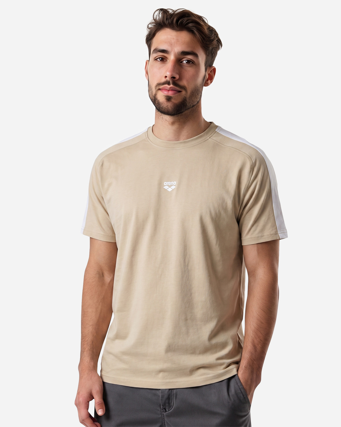 T-shirt ARENA ATHLETIC PROGRESS M - Beige - 2 | Cisalfa Sport