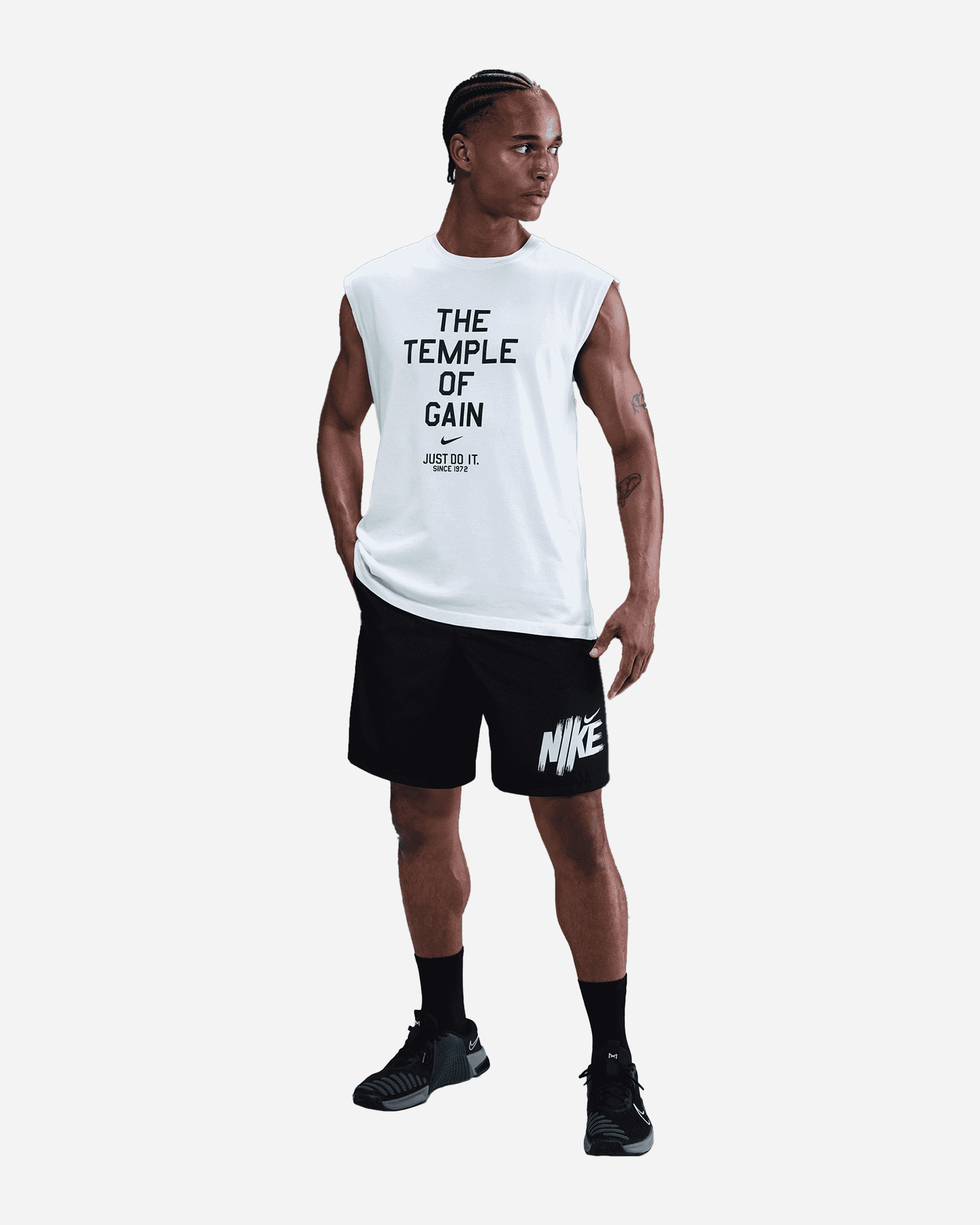 Pantalone training NIKE DRI FIT FORM 9IN M - Nero - 4 | Cisalfa Sport