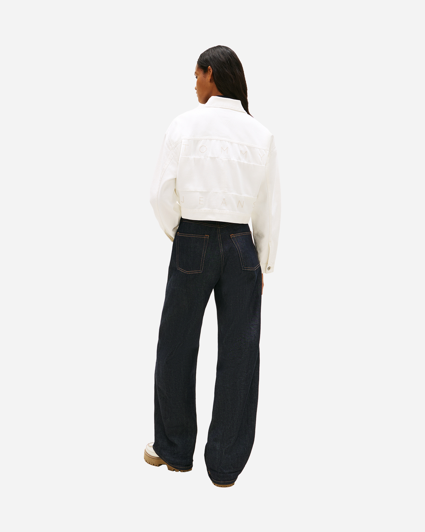 Giubbotto TOMMY HILFIGER CROP BACK FLAG DENIM W - Bianco - 3 | Cisalfa Sport