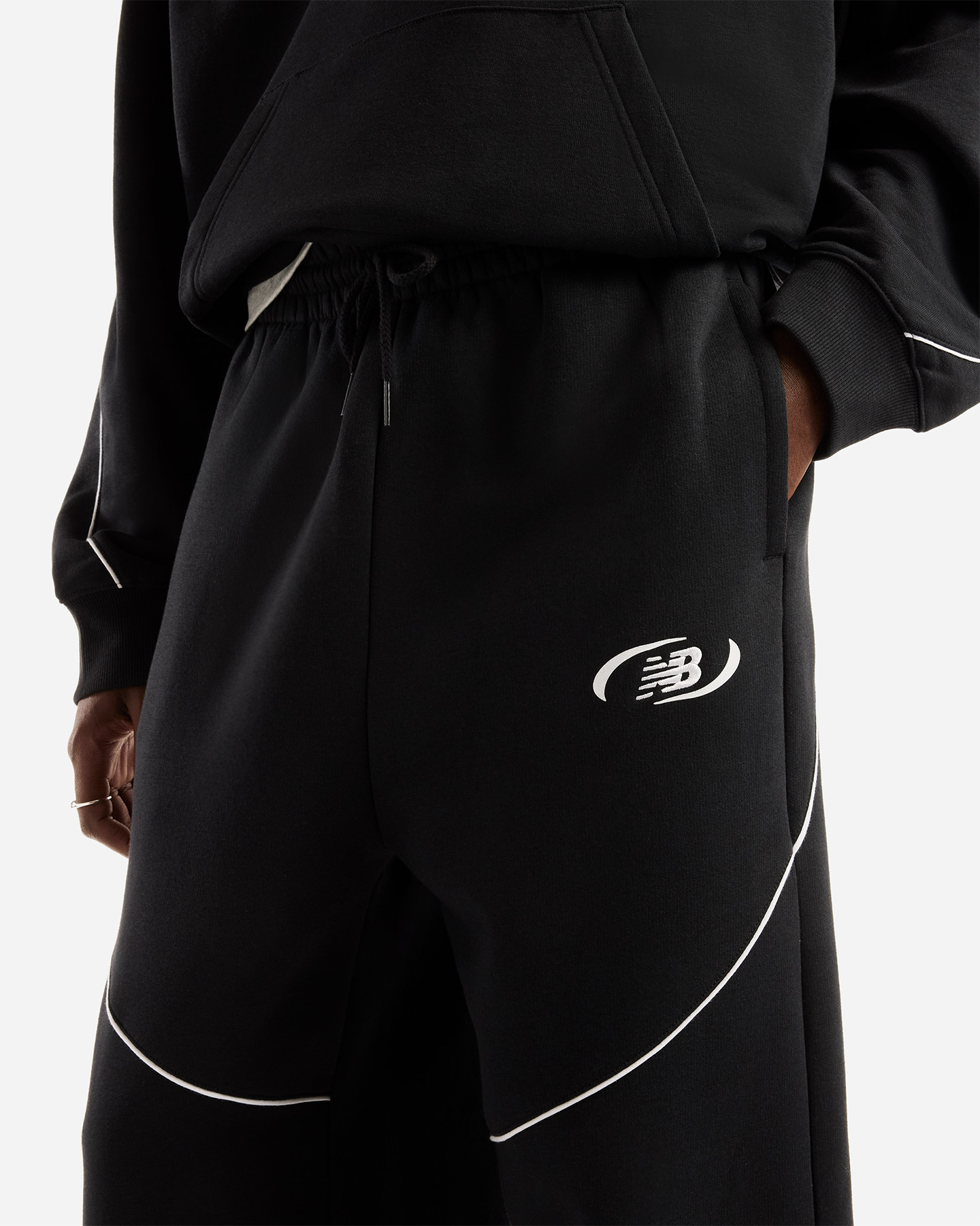 Pantalone NEW BALANCE TRACKSIDE STRAIGHT M - Nero - 3 | Cisalfa Sport