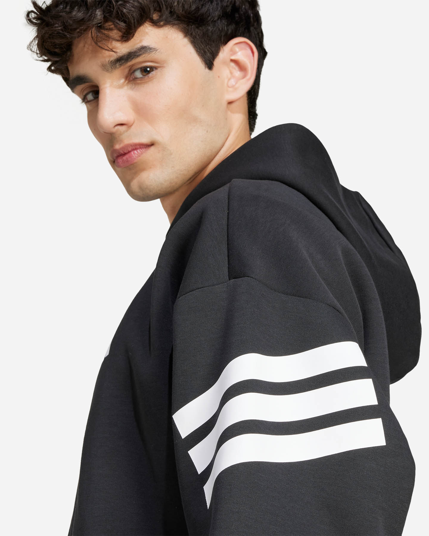 Felpa ADIDAS 3STRIPES M - Nero - 4 | Cisalfa Sport