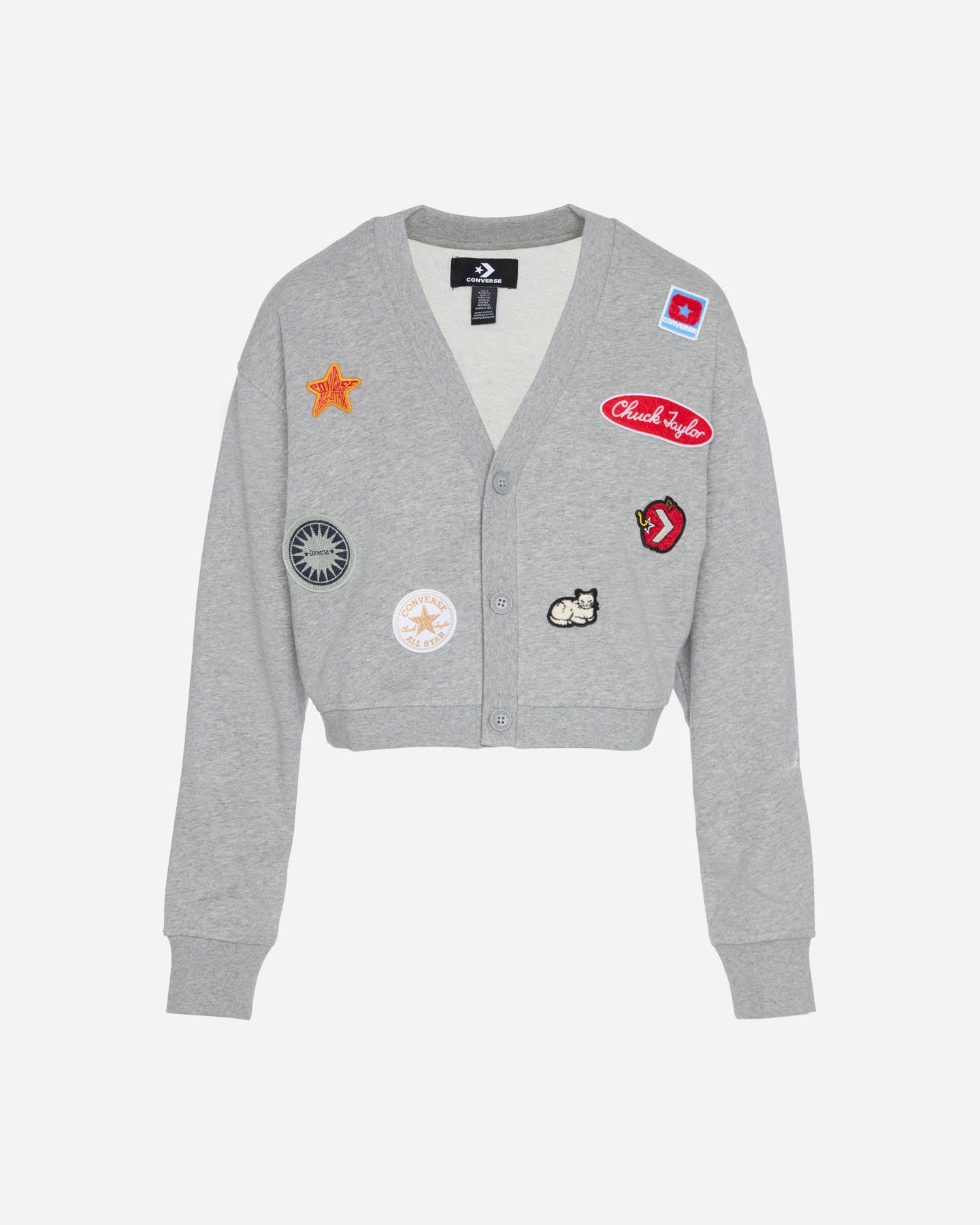 Felpa CONVERSE PATCH W - Grigio - 0 | Cisalfa Sport