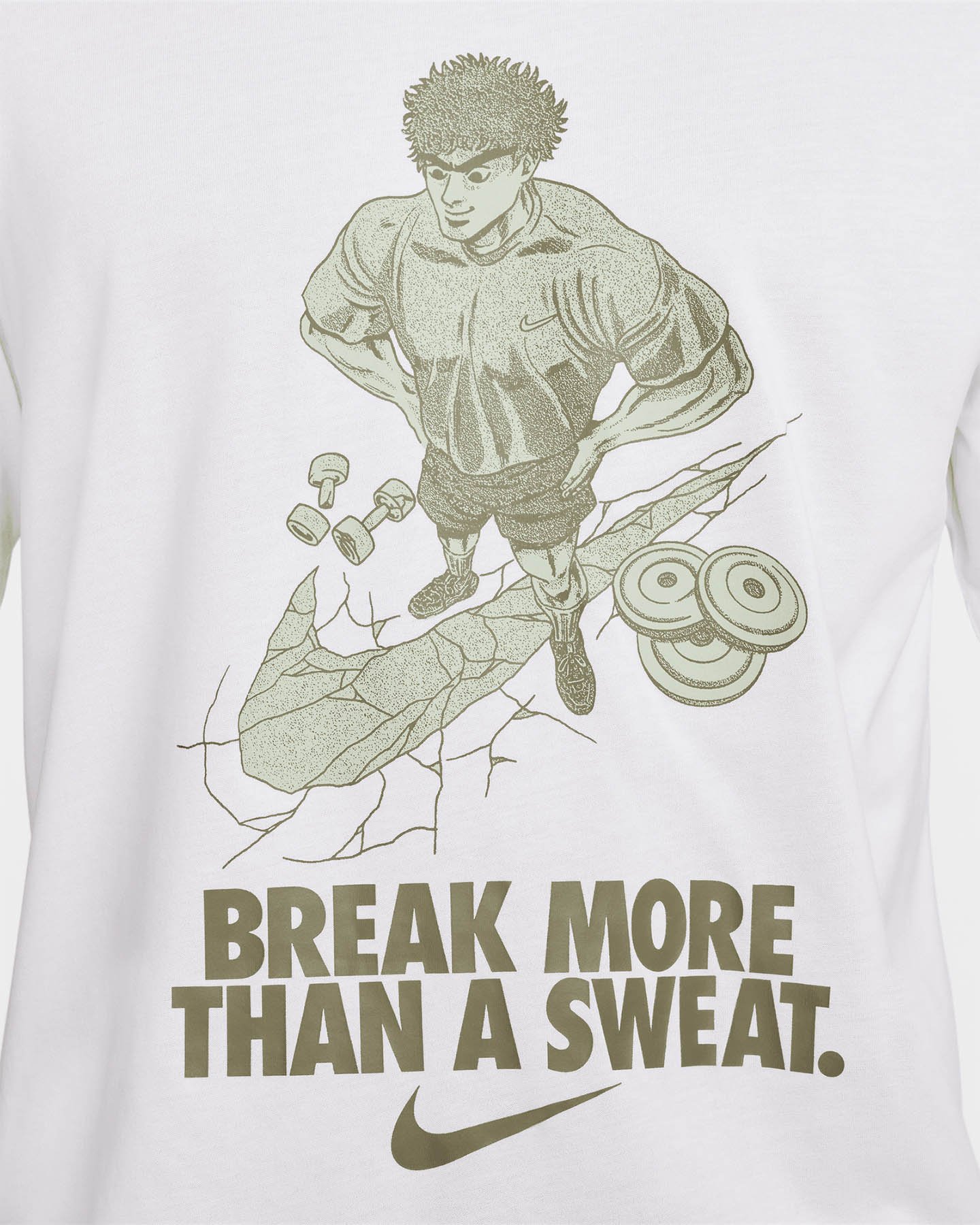 T-shirt training NIKE DRI FIT GRAPHIC M - Bianco - 4 | Cisalfa Sport