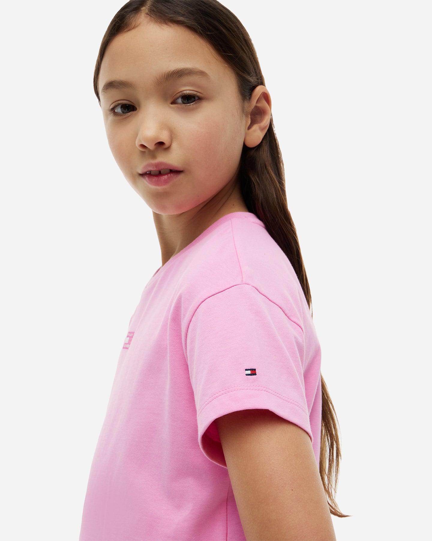 T-shirt TOMMY HILFIGER BOXY TONAL FLAG JR - Rosa - 4 | Cisalfa Sport