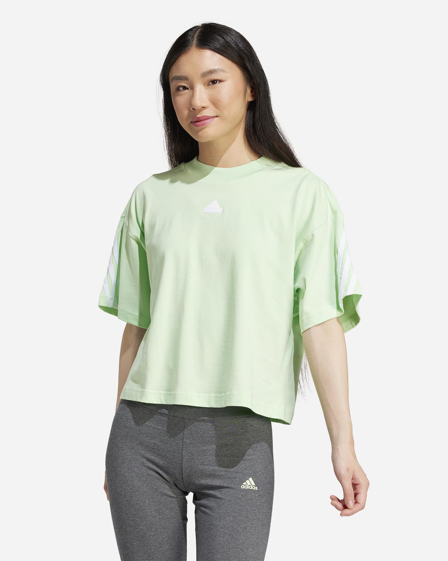 Adidas 3Stripes W - T-Shirt - Donna - Verde
