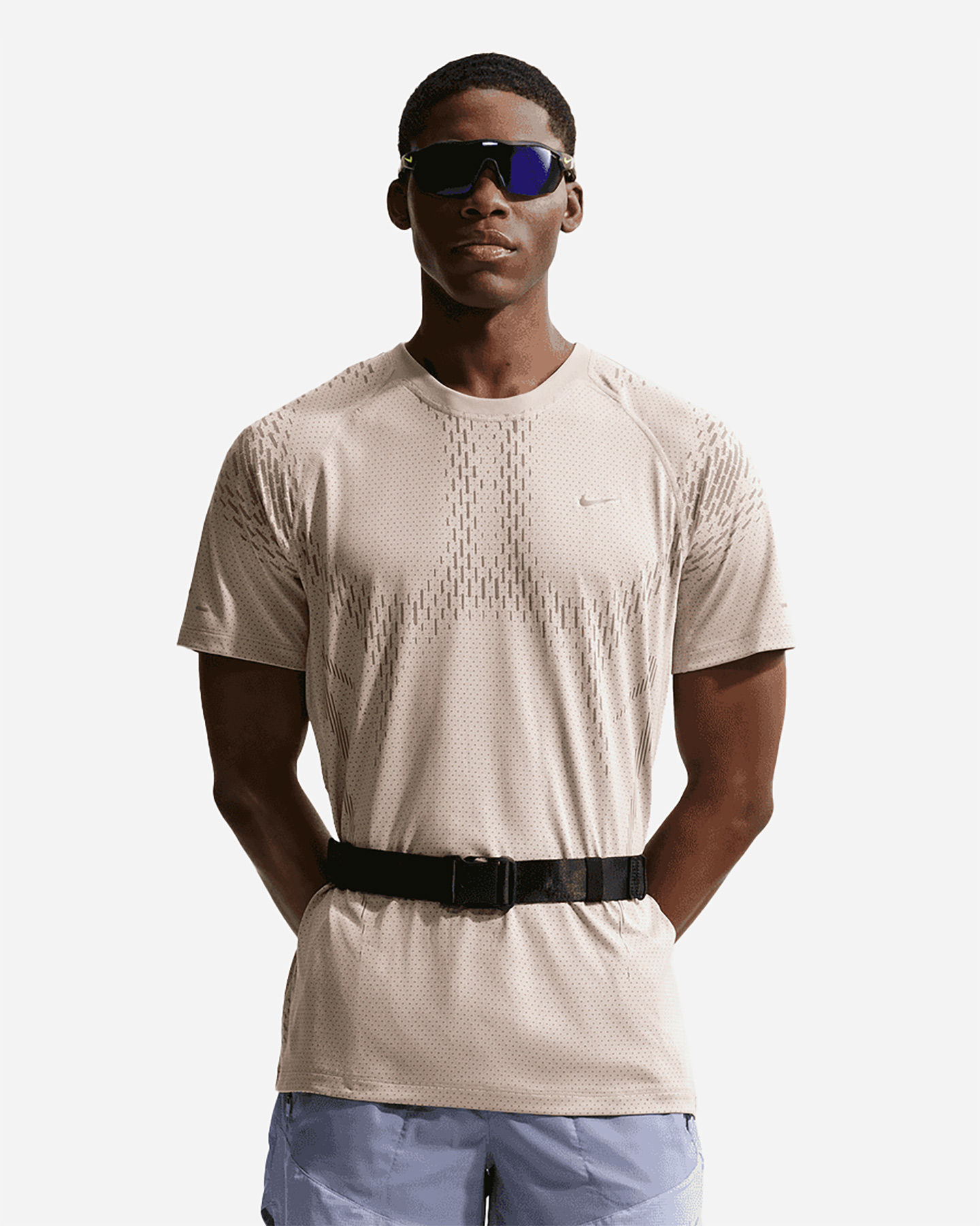 T-shirt running NIKE STRIDE M - Grigio - 0 | Cisalfa Sport