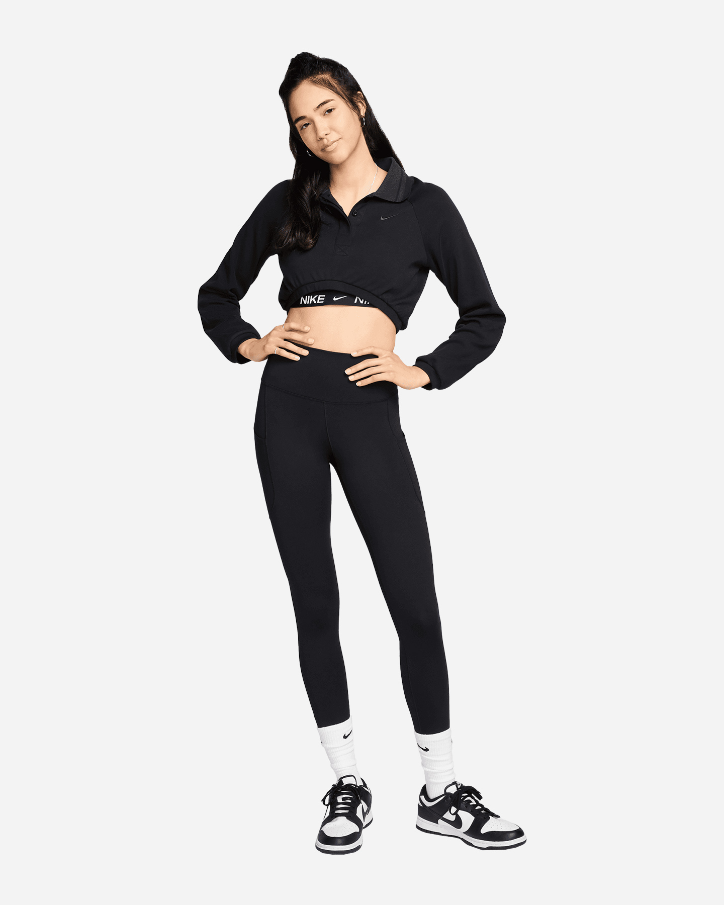 Leggings NIKE DRI FIT ONE HR 7-8 W - Nero - 2 | Cisalfa Sport