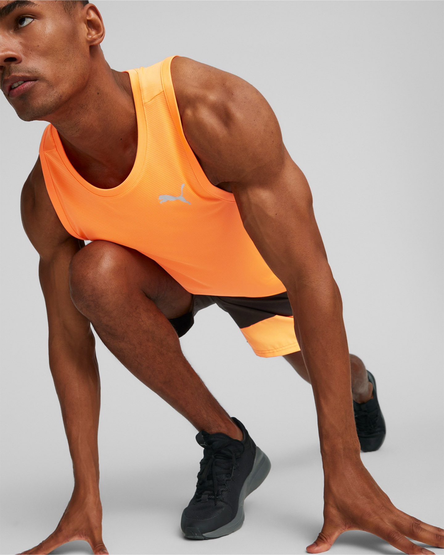 Canotta running PUMA FAVORITE M - Rosso - 5 | Cisalfa Sport