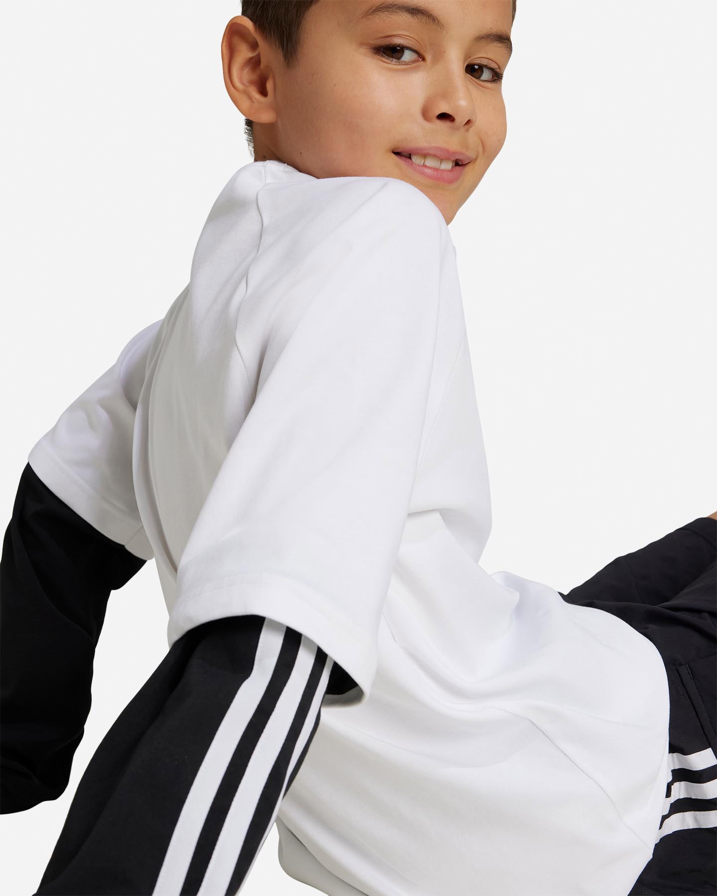 T-shirt ADIDAS STREET JAM BICOLOR JR - Nero - 2 | Cisalfa Sport