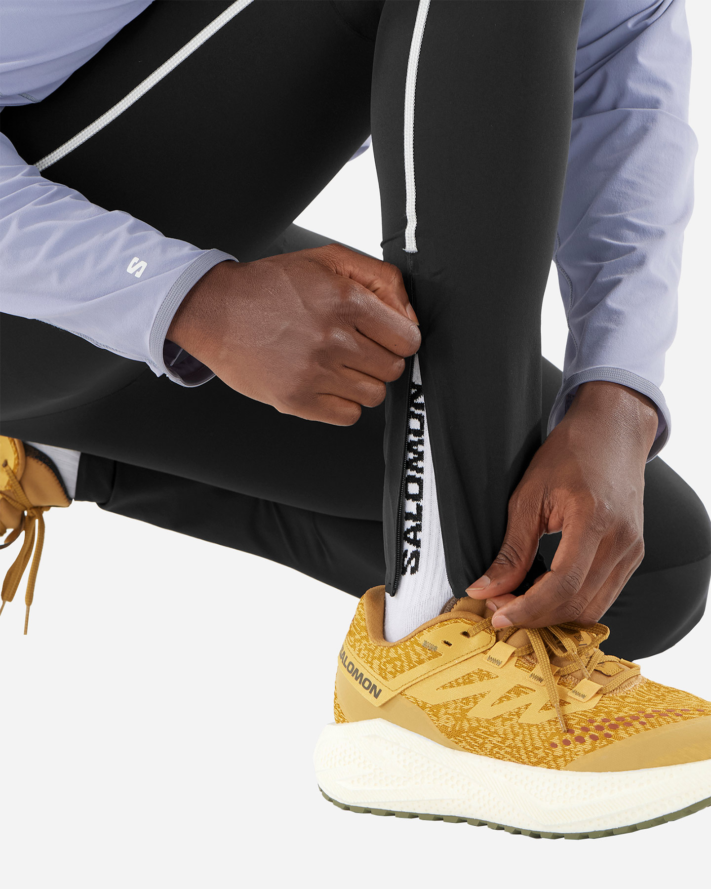 Fuseaux running SALOMON SENSE AERO STOW M - Nero - 4 | Cisalfa Sport