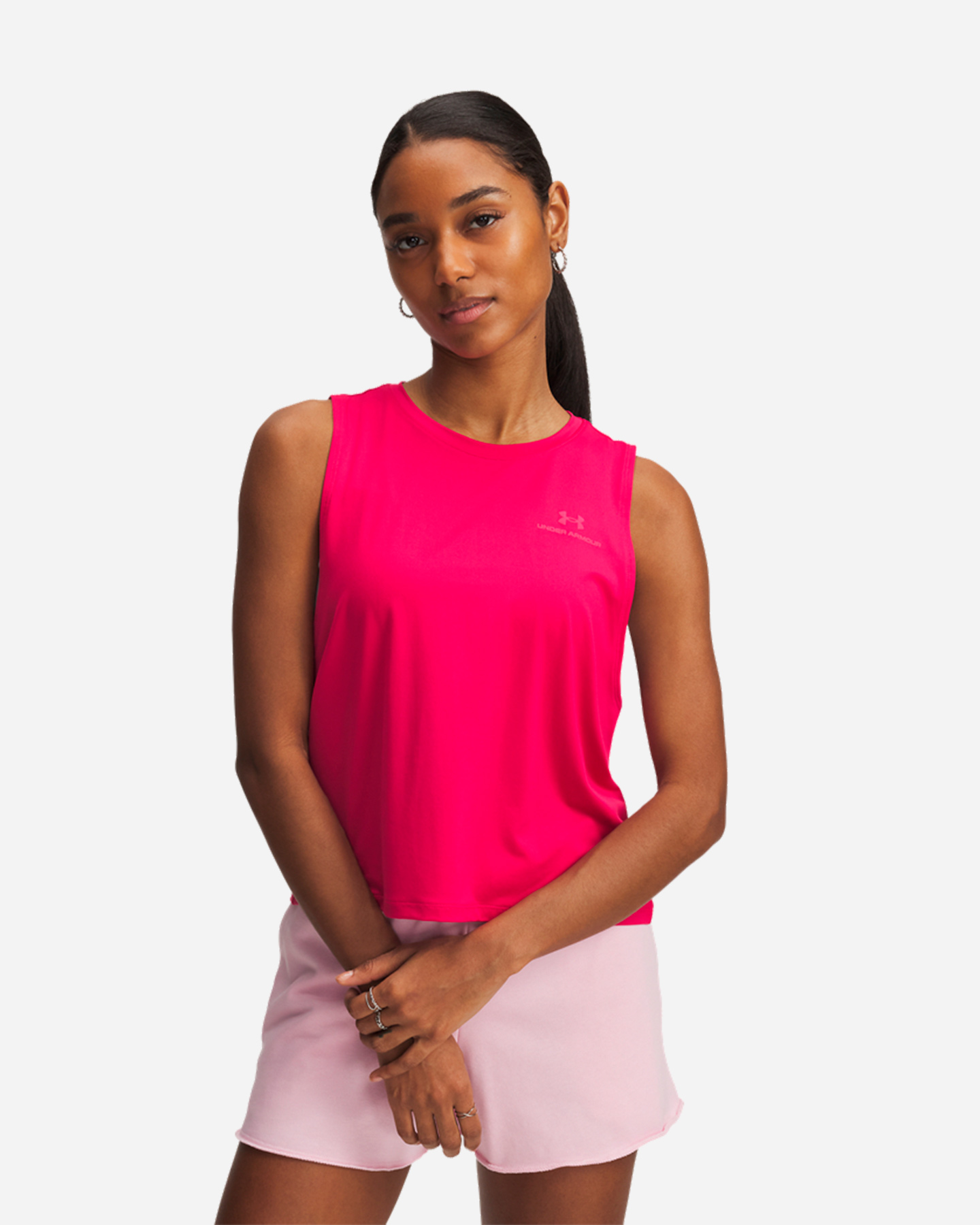 Canotta training UNDER ARMOUR VANISH ENERGY CROP W - Fucsia - 0 | Cisalfa Sport
