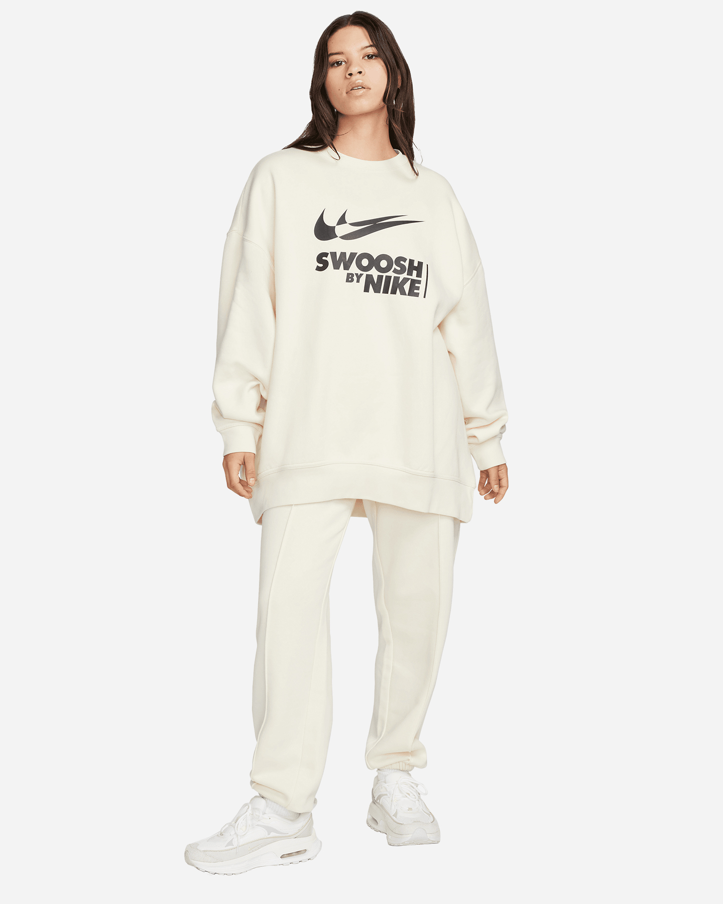 Felpa NIKE SWOOSH BIG LOGO W - Bianco - 4 | Cisalfa Sport