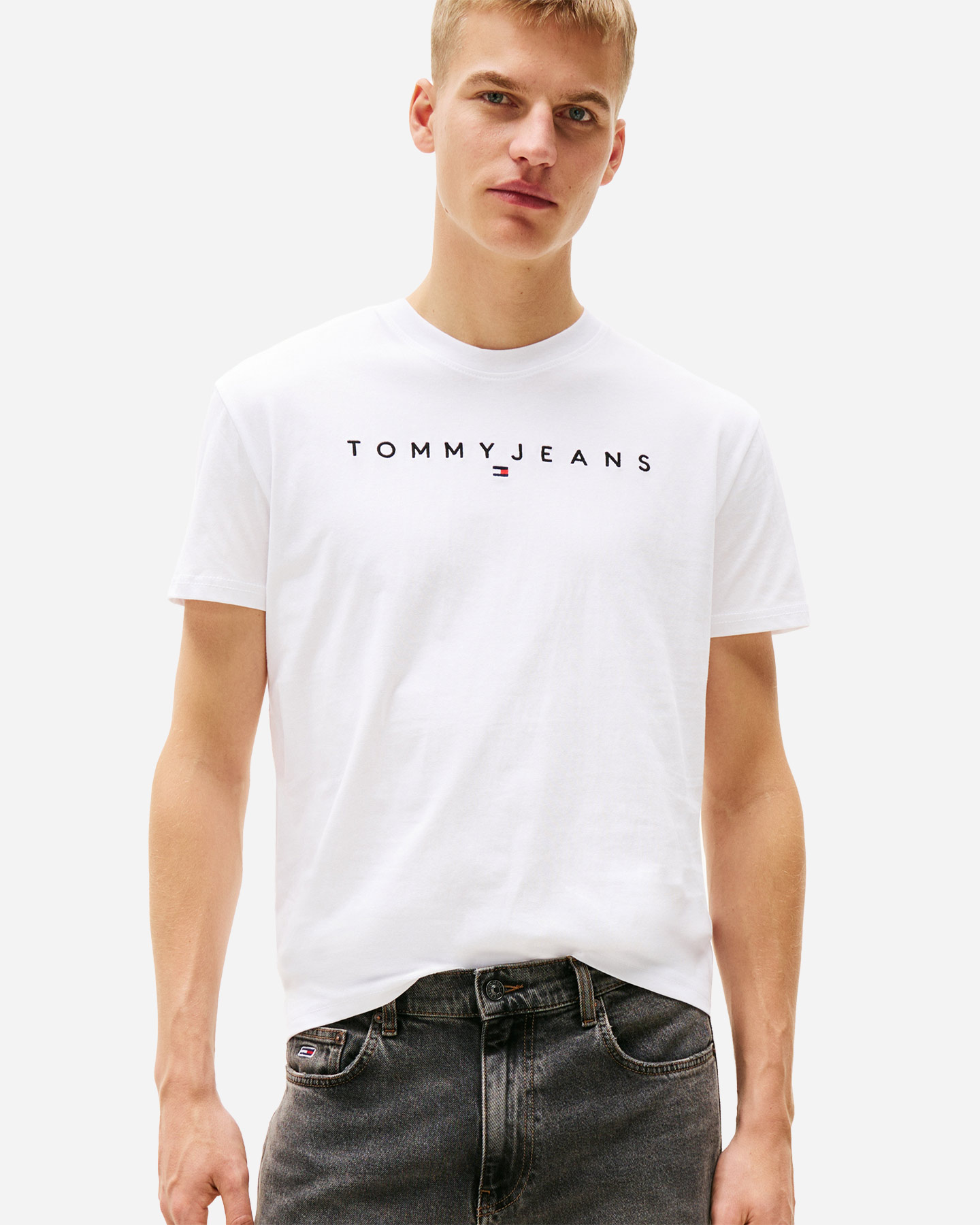 T-shirt TOMMY HILFIGER LINEAR LOGO M - Bianco - 2 | Cisalfa Sport