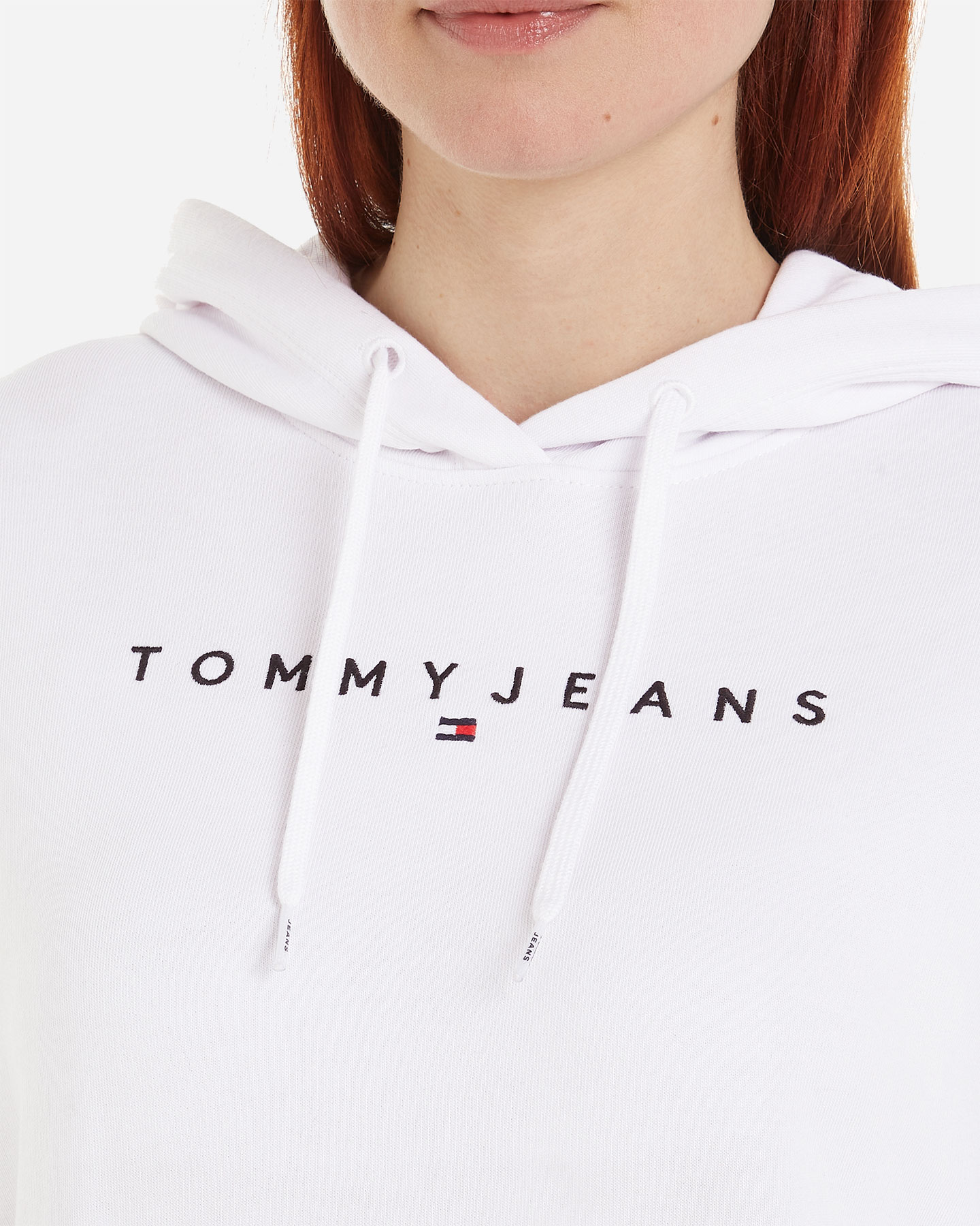 Felpa TOMMY HILFIGER LINEAR LOGO W - Bianco - 4 | Cisalfa Sport