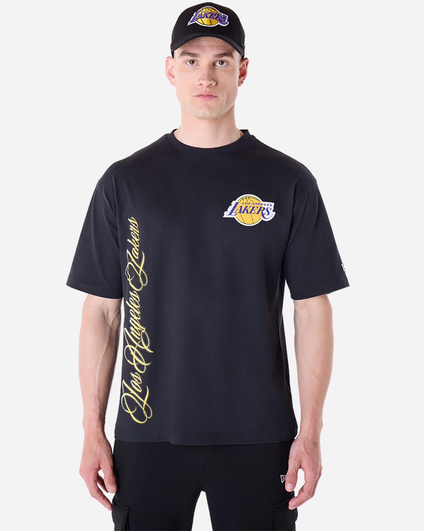 Abbigliamento basket NEW ERA FONT GRAPHIC LAKERS M - Nero - 0 | Cisalfa Sport