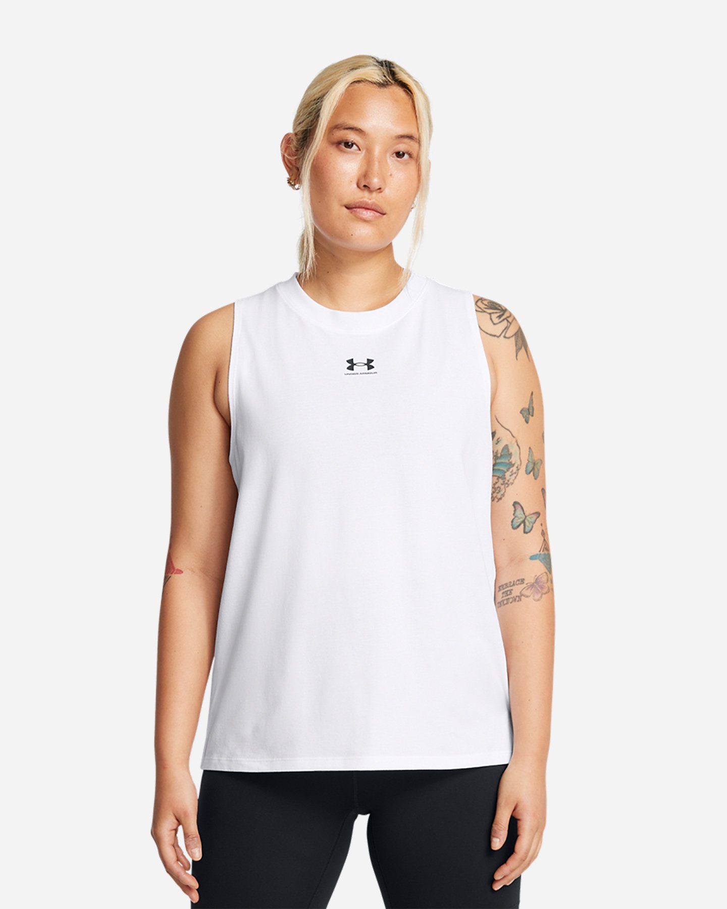 Canotta UNDER ARMOUR RIVAL SMALL LOGO W - Bianco - 2 | Cisalfa Sport