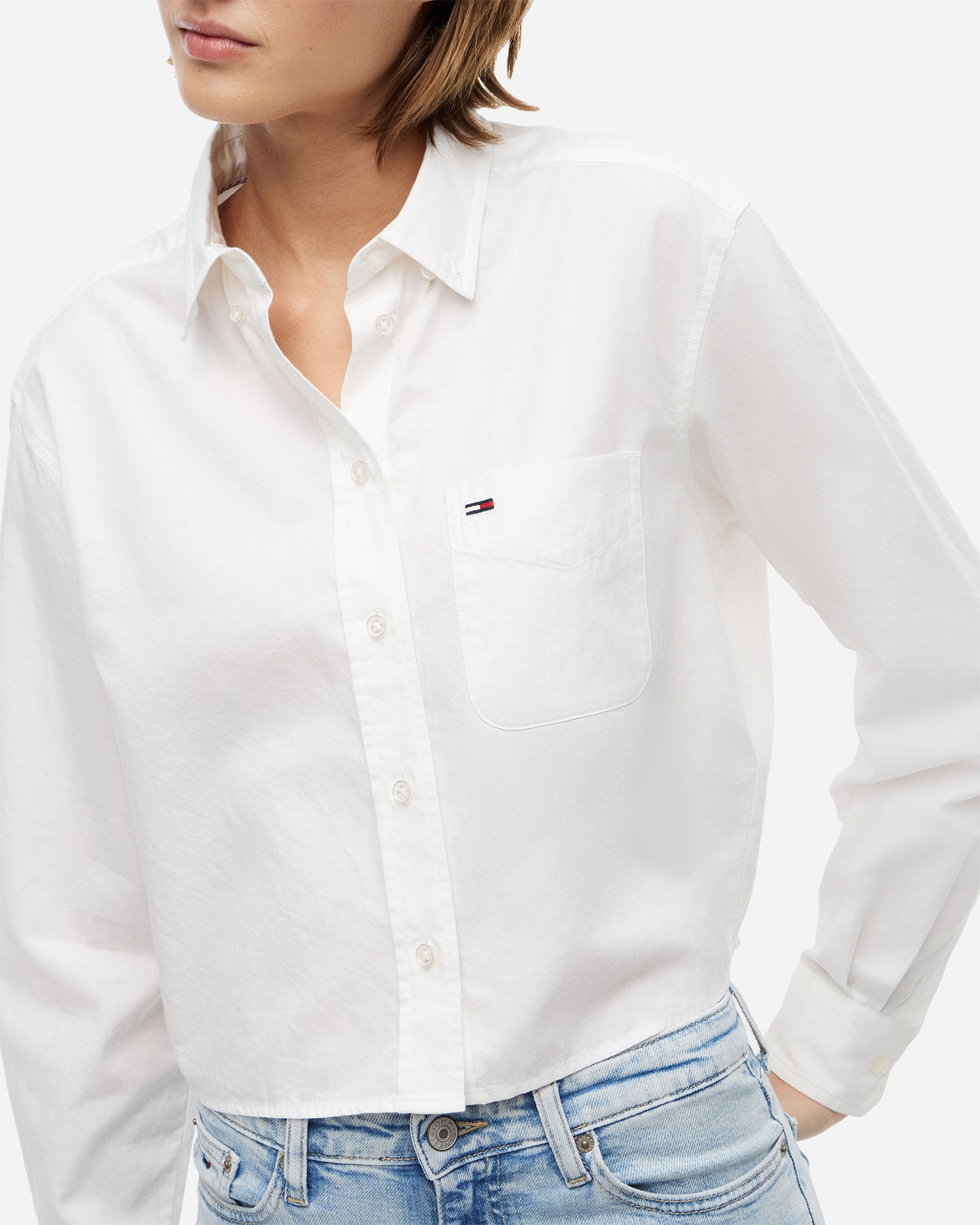 Camicia TOMMY HILFIGER CROP W - Bianco - 4 | Cisalfa Sport
