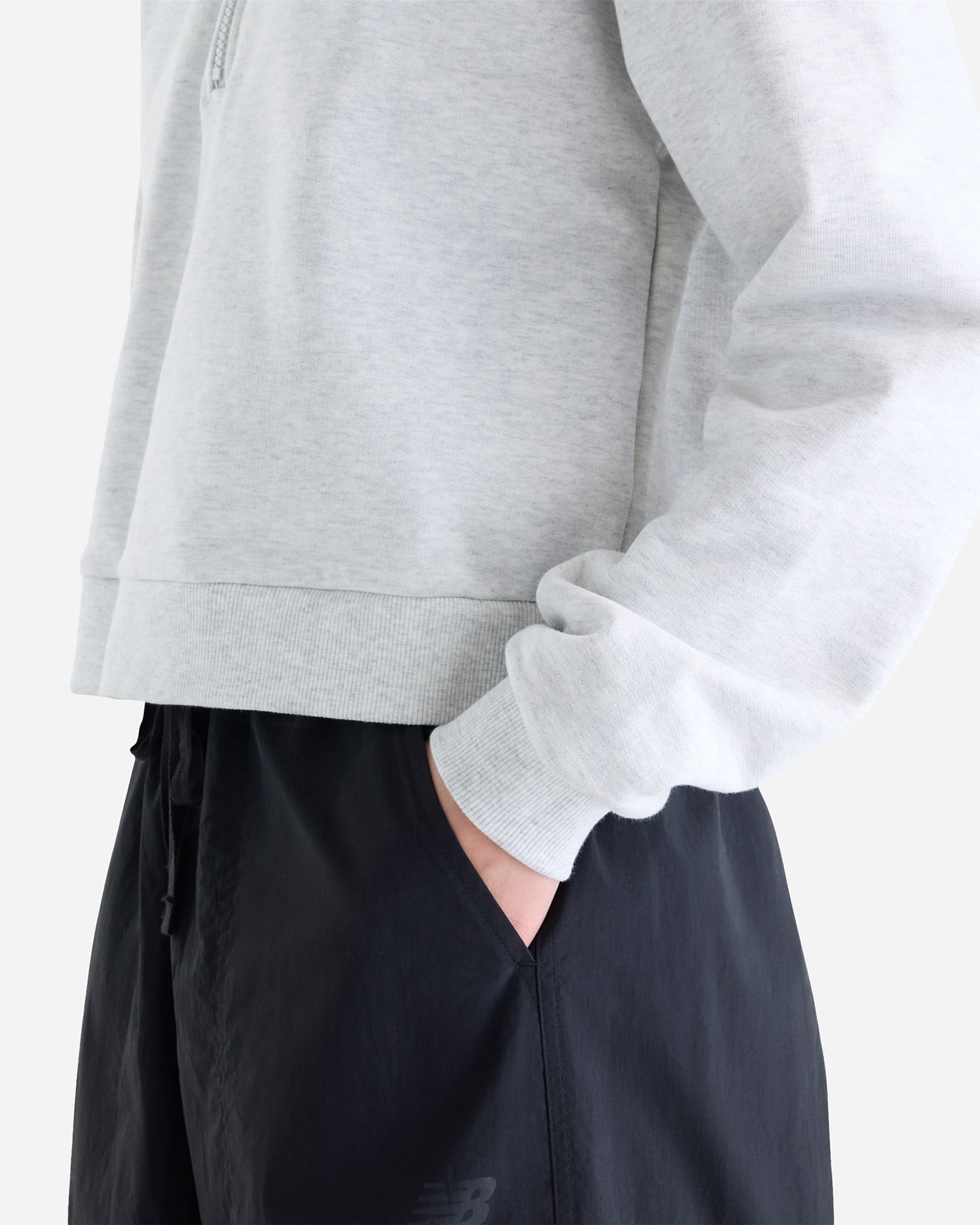 Felpa NEW BALANCE ATHLETIC SMALL LOGO W - Grigio - 5 | Cisalfa Sport