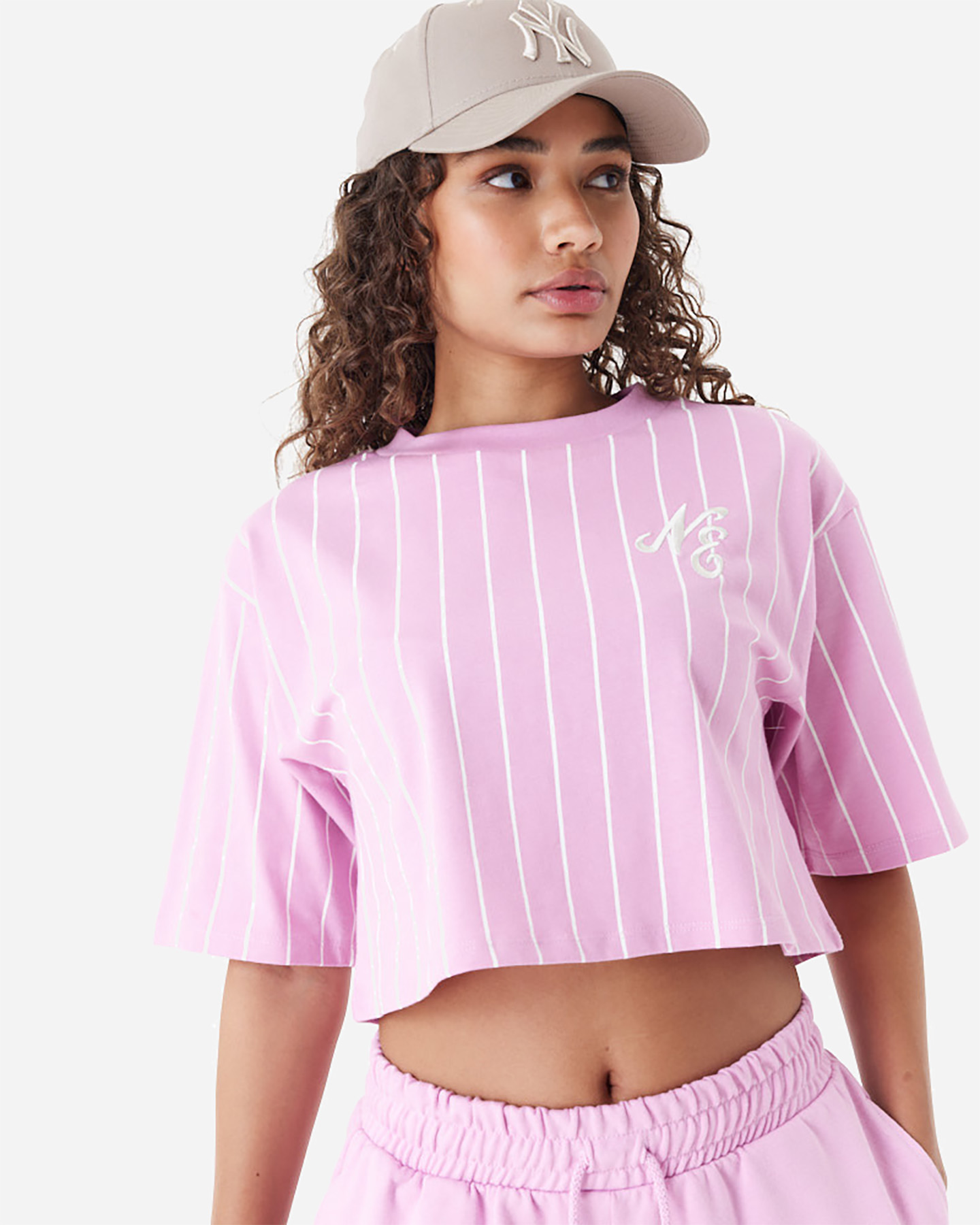 T-shirt NEW ERA CROP NEW YORK YANKEES W - Rosa - 2 | Cisalfa Sport