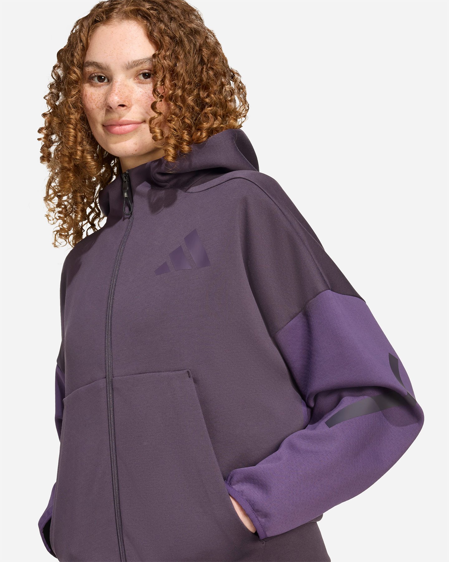 Felpa ADIDAS ZNE W - Viola - 4 | Cisalfa Sport