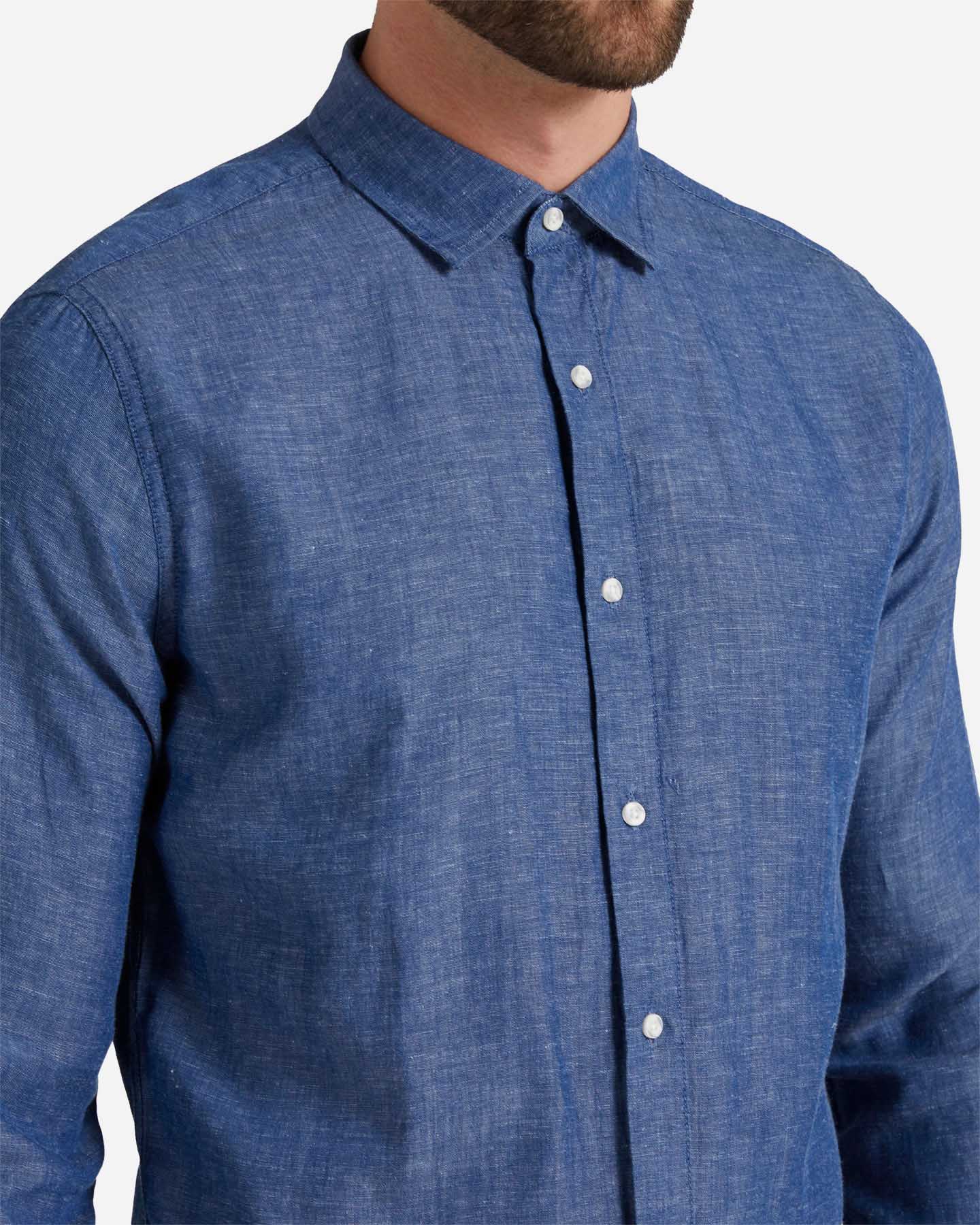 Camicia BEST COMPANY LINO M - Blu - 4 | Cisalfa Sport