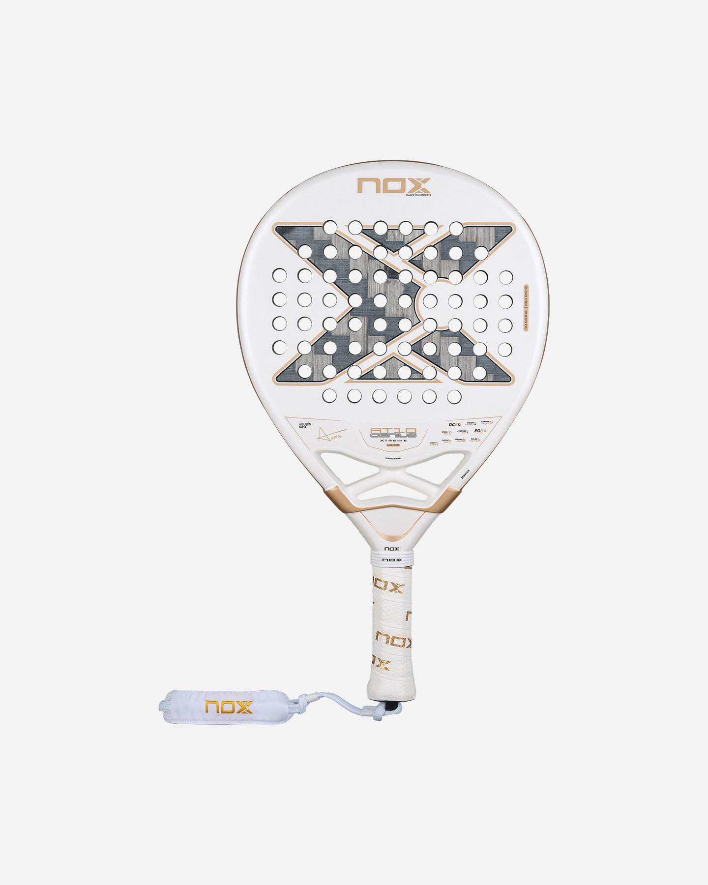 Racchetta padel performance NOX AT10 GENIUS 12K ALUM XTREM 2026 BY AGUSTIN  - Bianco - 0 | Cisalfa Sport