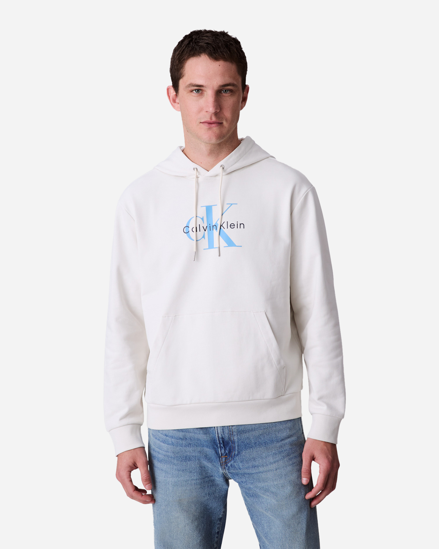 Felpa CALVIN KLEIN JEANS MONOLOGO M - Bianco - 0 | Cisalfa Sport