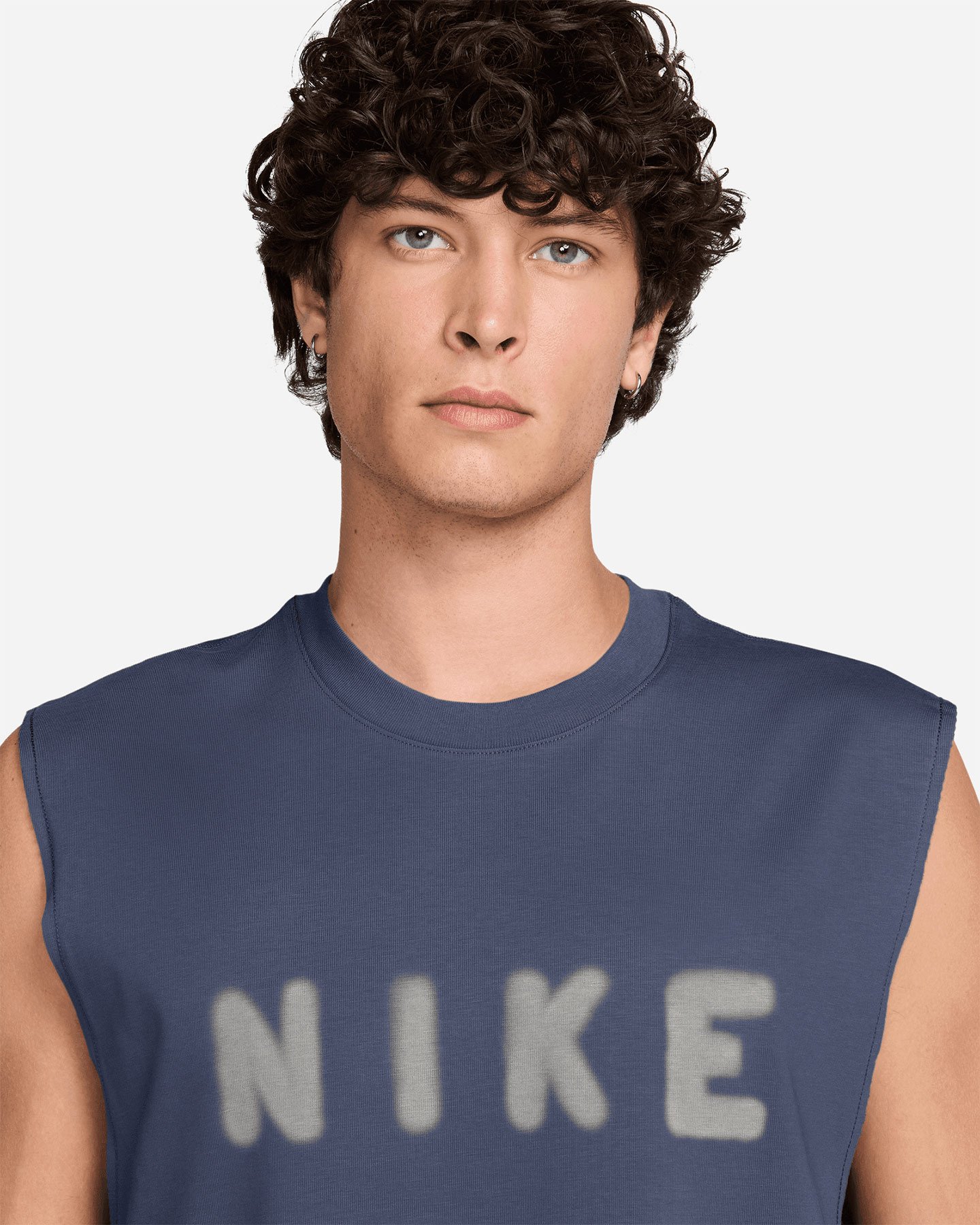 Canotta training NIKE DRI FIT THE BIG LOGO M - Blu - 2 | Cisalfa Sport